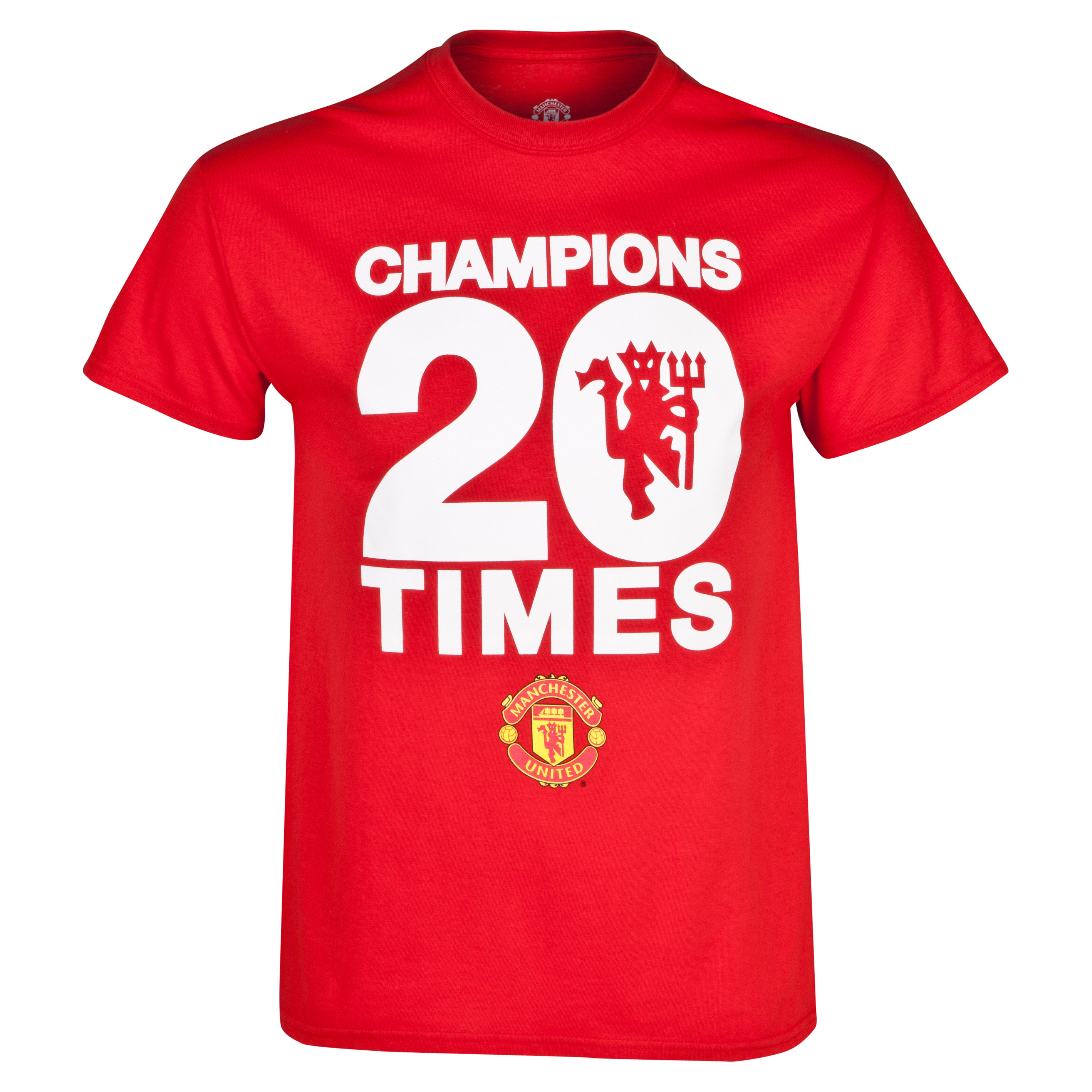 Manchester United 20 Times League Champions T-Shirt - Mens Red