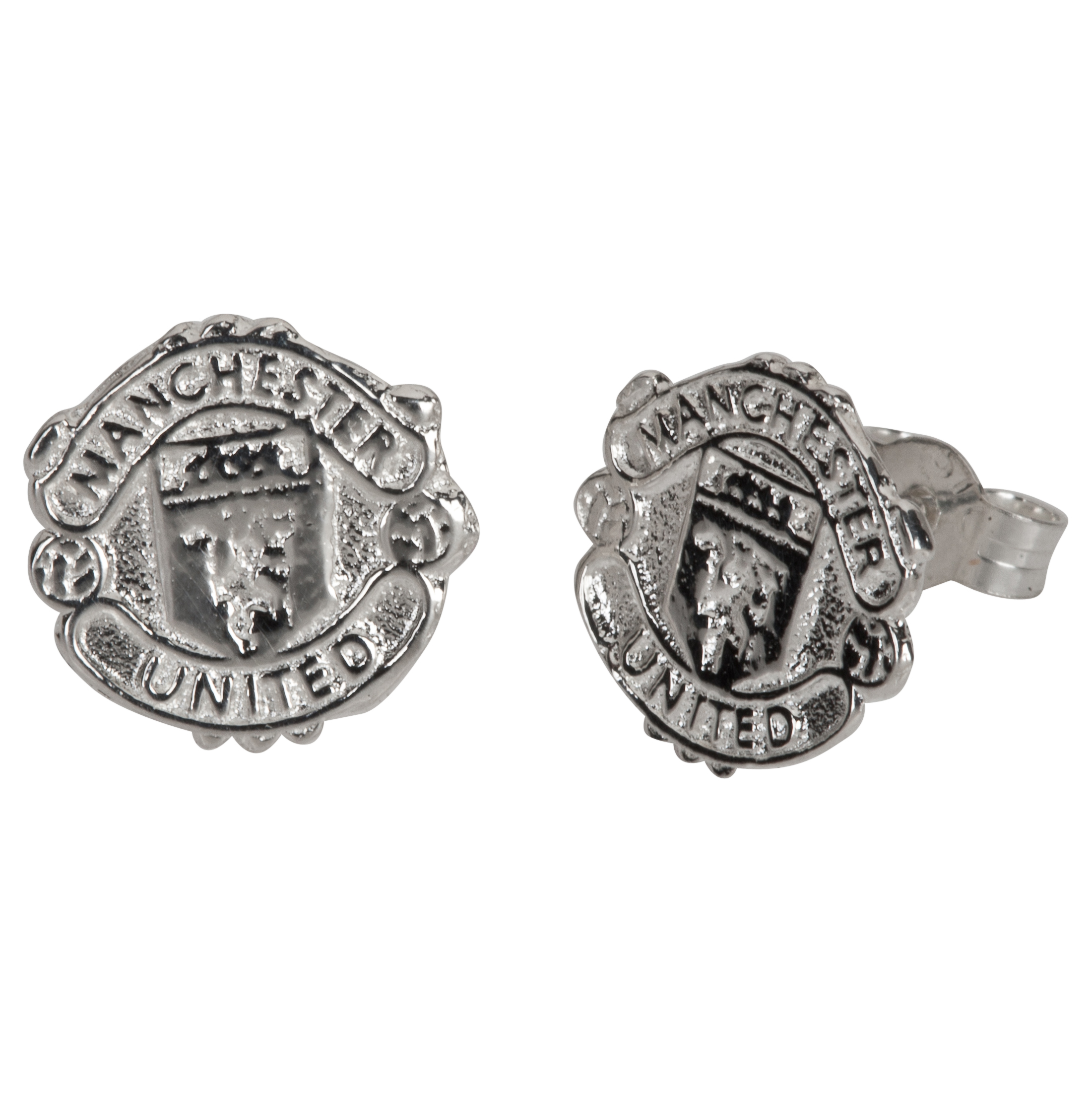 Manchester United Crest Earrings - Pair - Sterling Silver