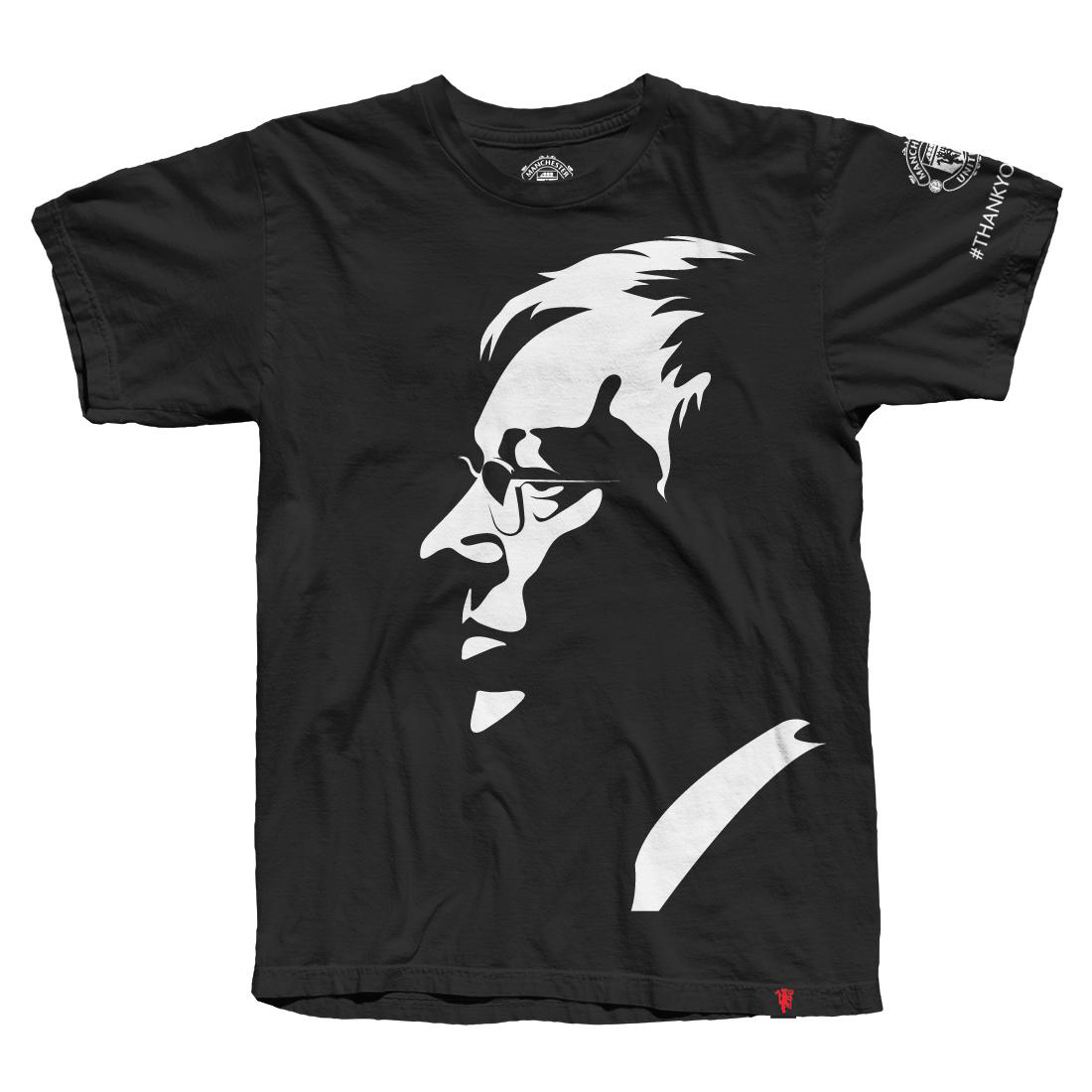 Manchester United Thank You Sir Alex T-Shirt - Mens Black