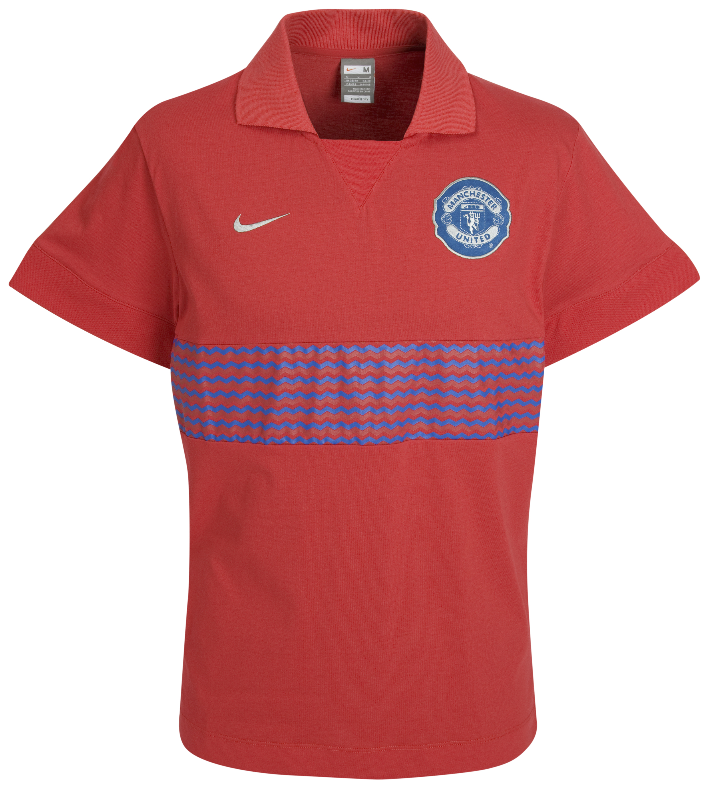 Manchester United Authentic Johnny Collar Polo - DiabloRed/Silver.