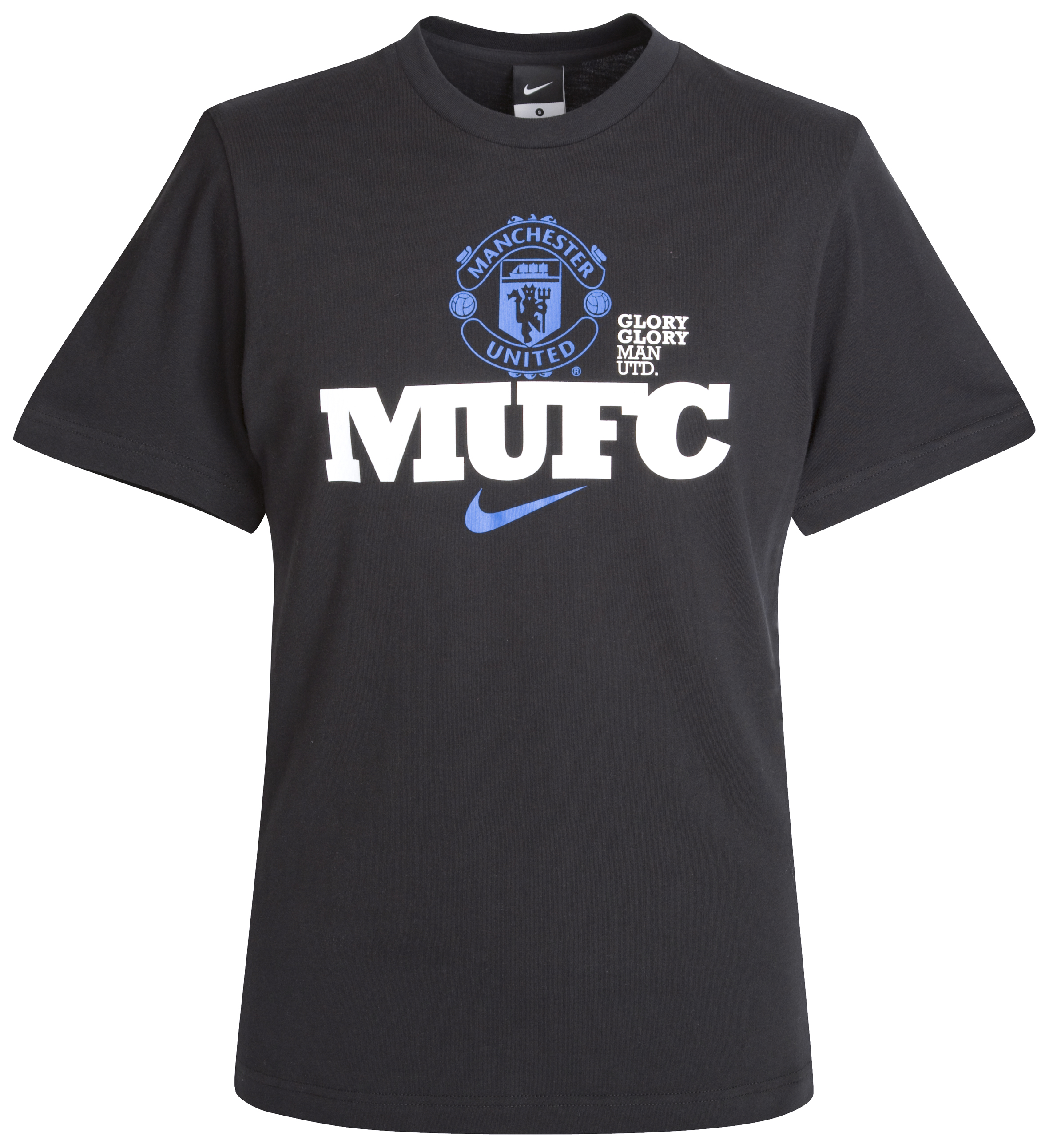 Manchester United Core Cotton T-Shirt - Black/Royal Blue - Kids
