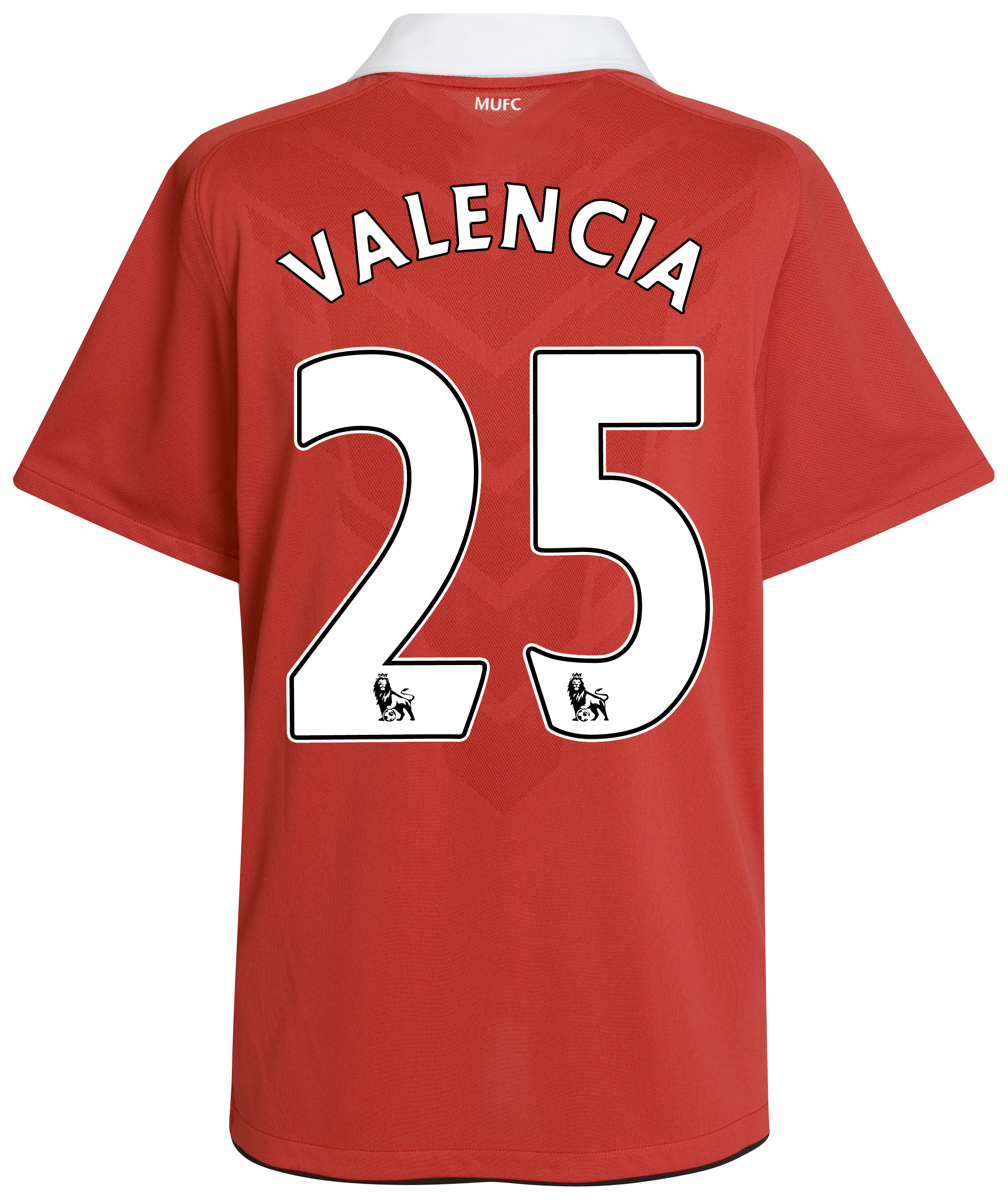 Manchester United Home Shirt 2010-11 with Valencia 25 Printing - Kids