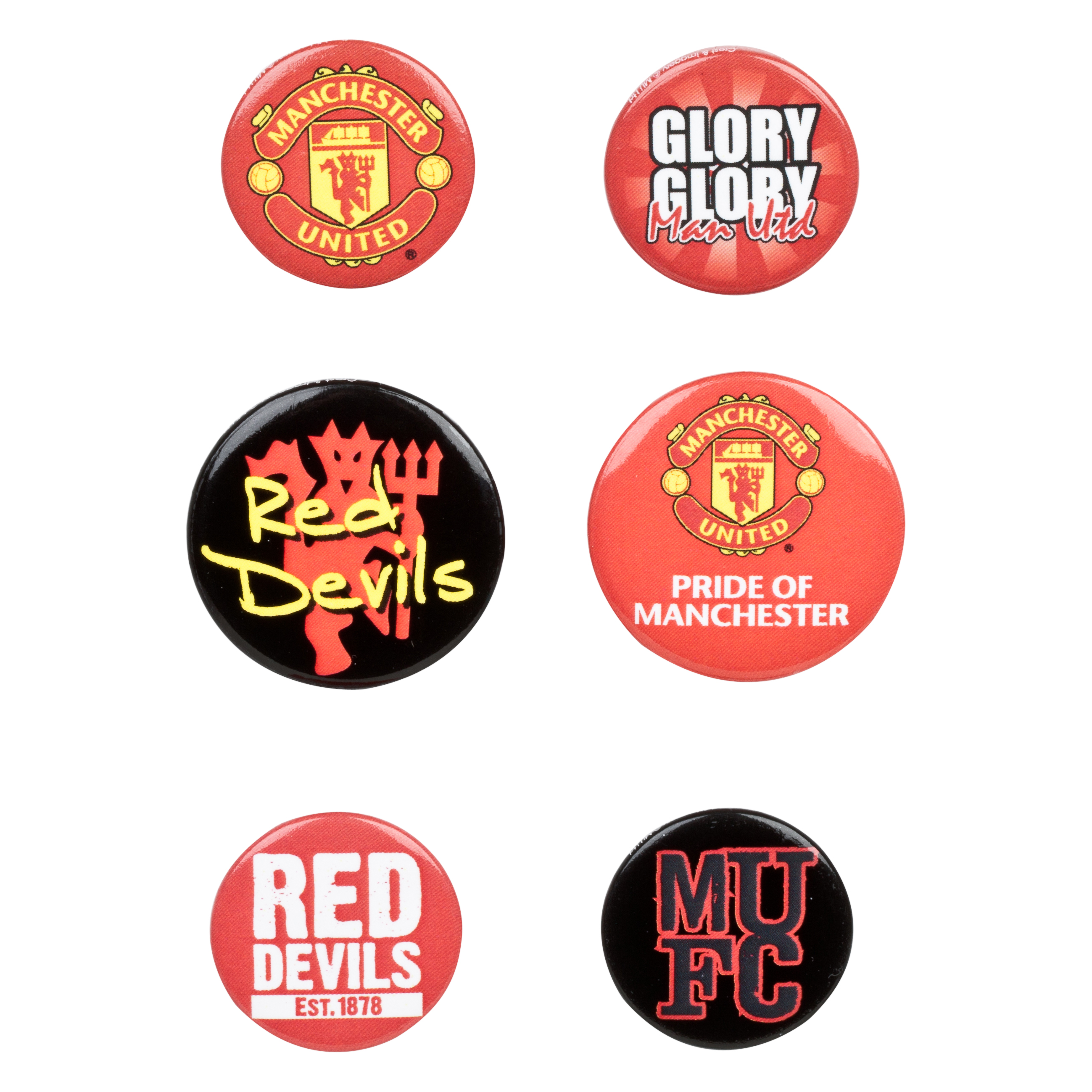 Manchester United Badge Set - 6 Pack