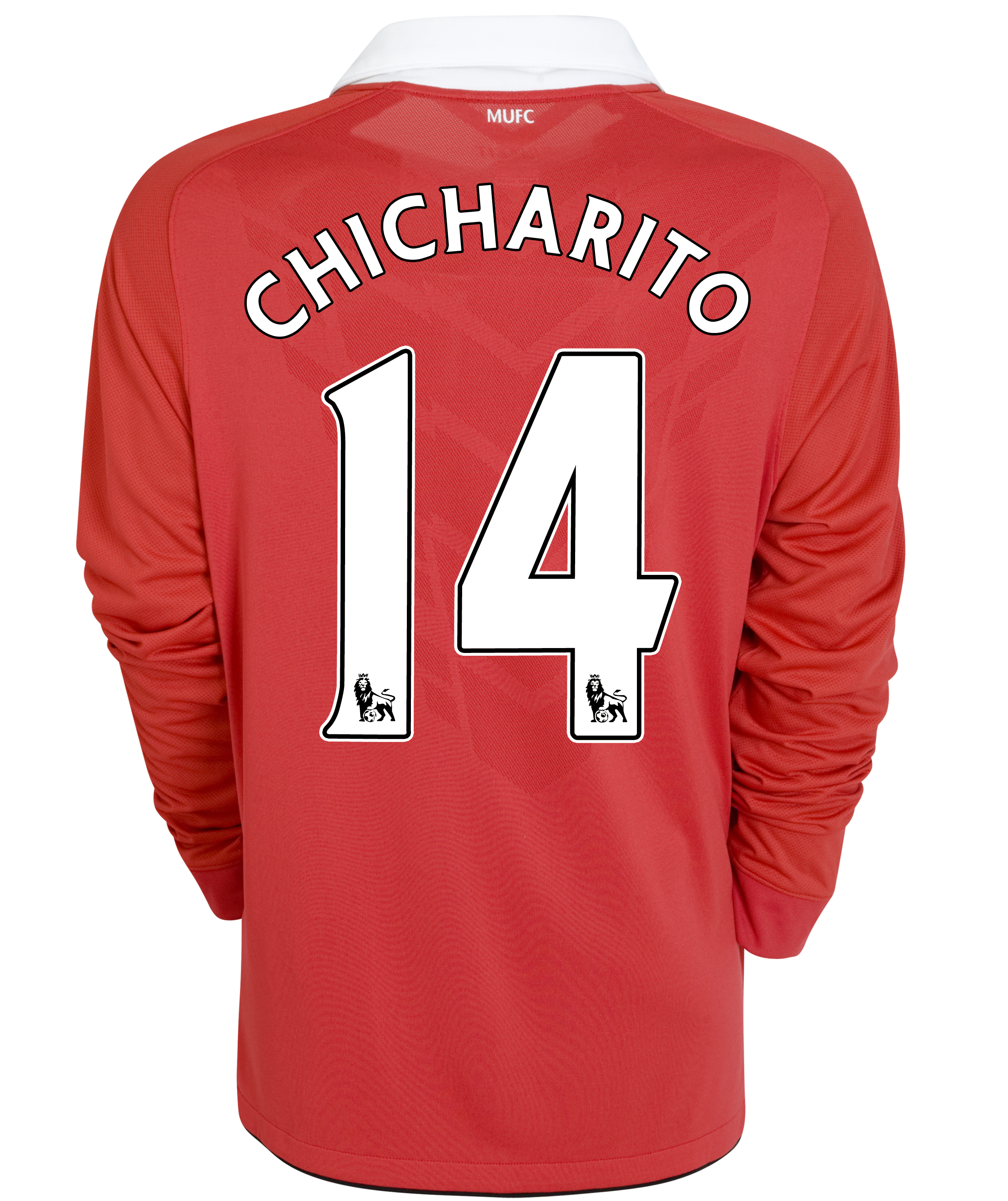 Manchester United Home Shirt 2010/11 with Chicharito 14 Printing - Long Sleeved - Kids