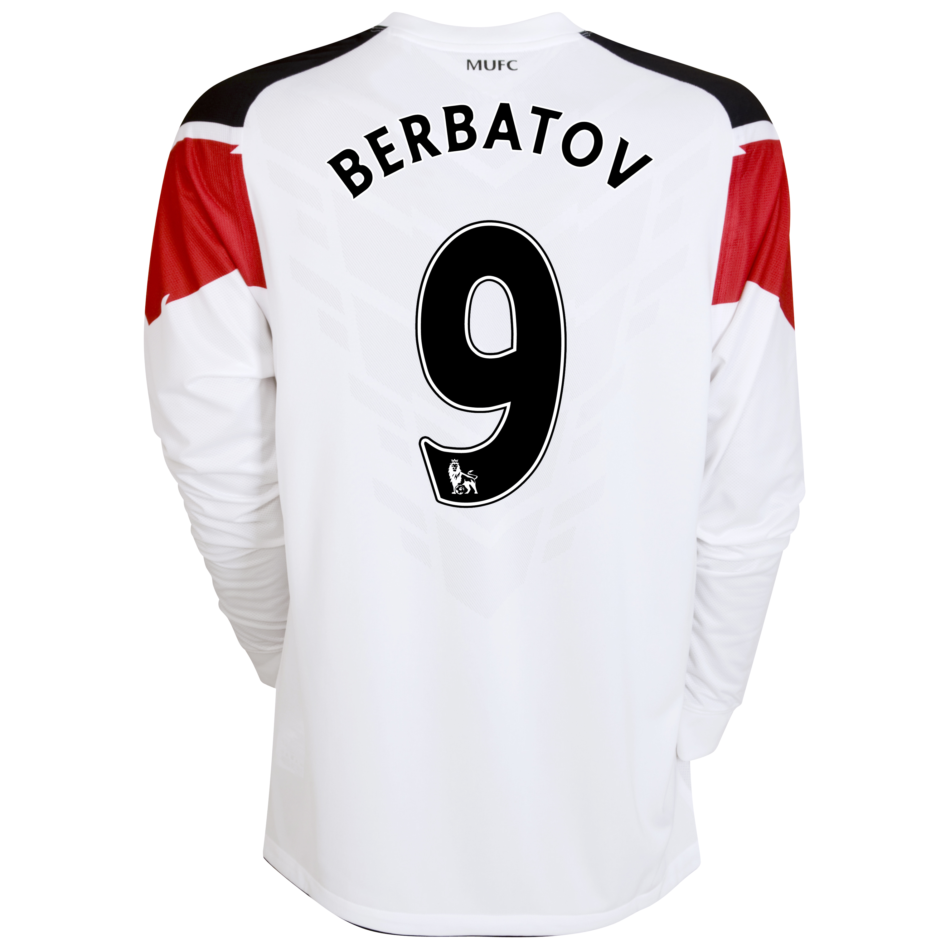 Manchester United Away Shirt 2010/11 with Berbatov 9 printing - Long Sleeved - Kids