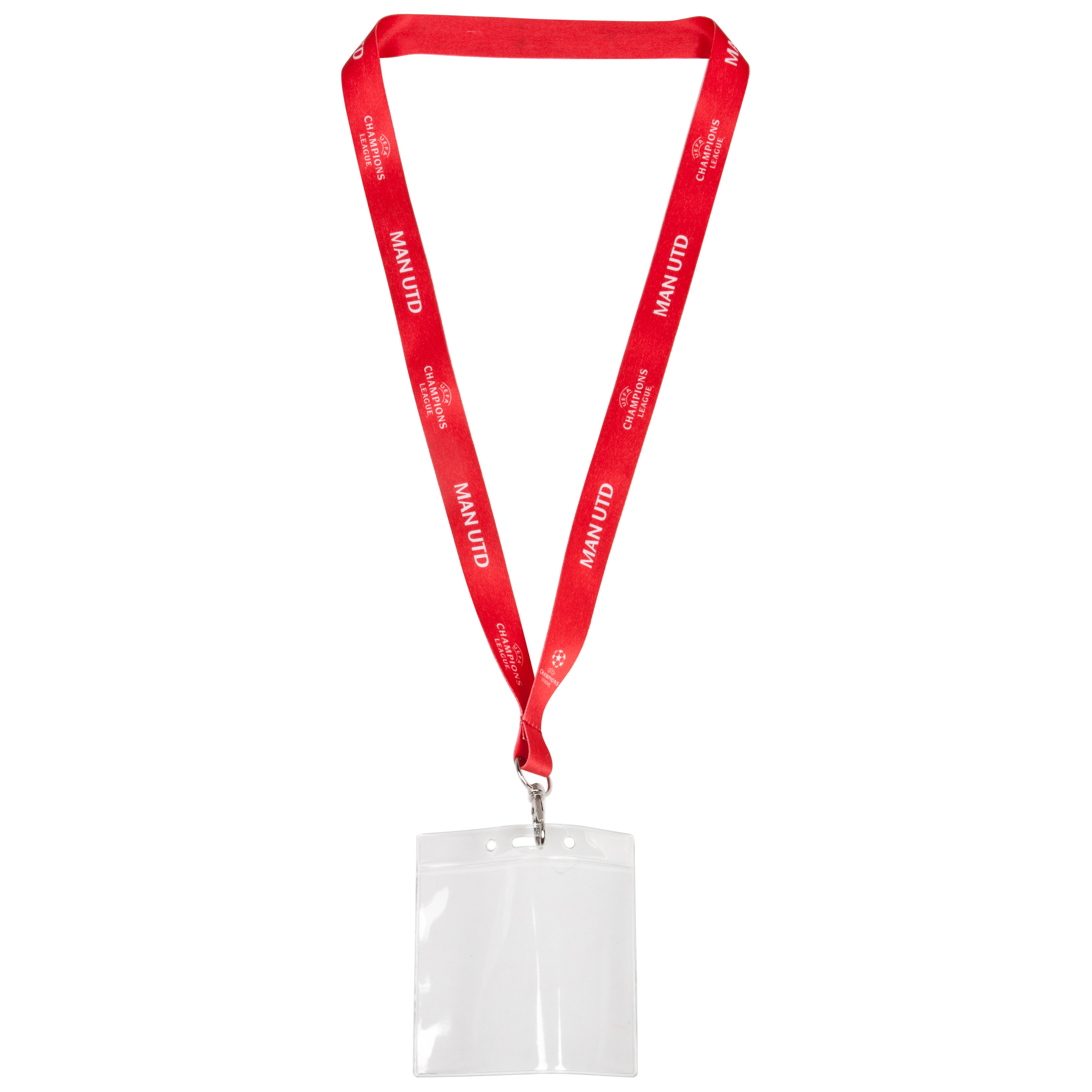 Manchester United Champions League Lanyard Ticket Holder - Red