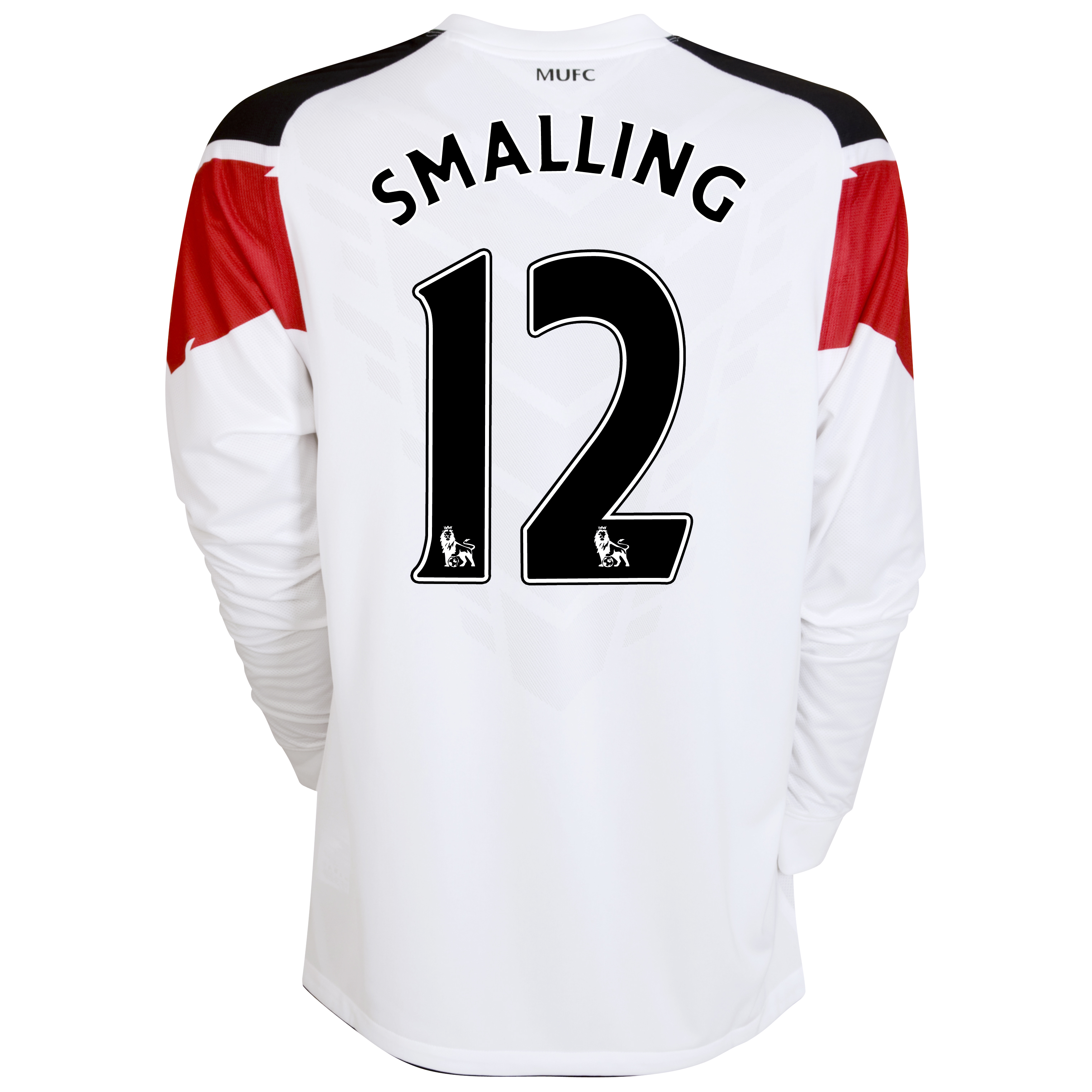 Manchester United Away Shirt 2010/11 with Smalling 12 Printing - Long Sleeved.