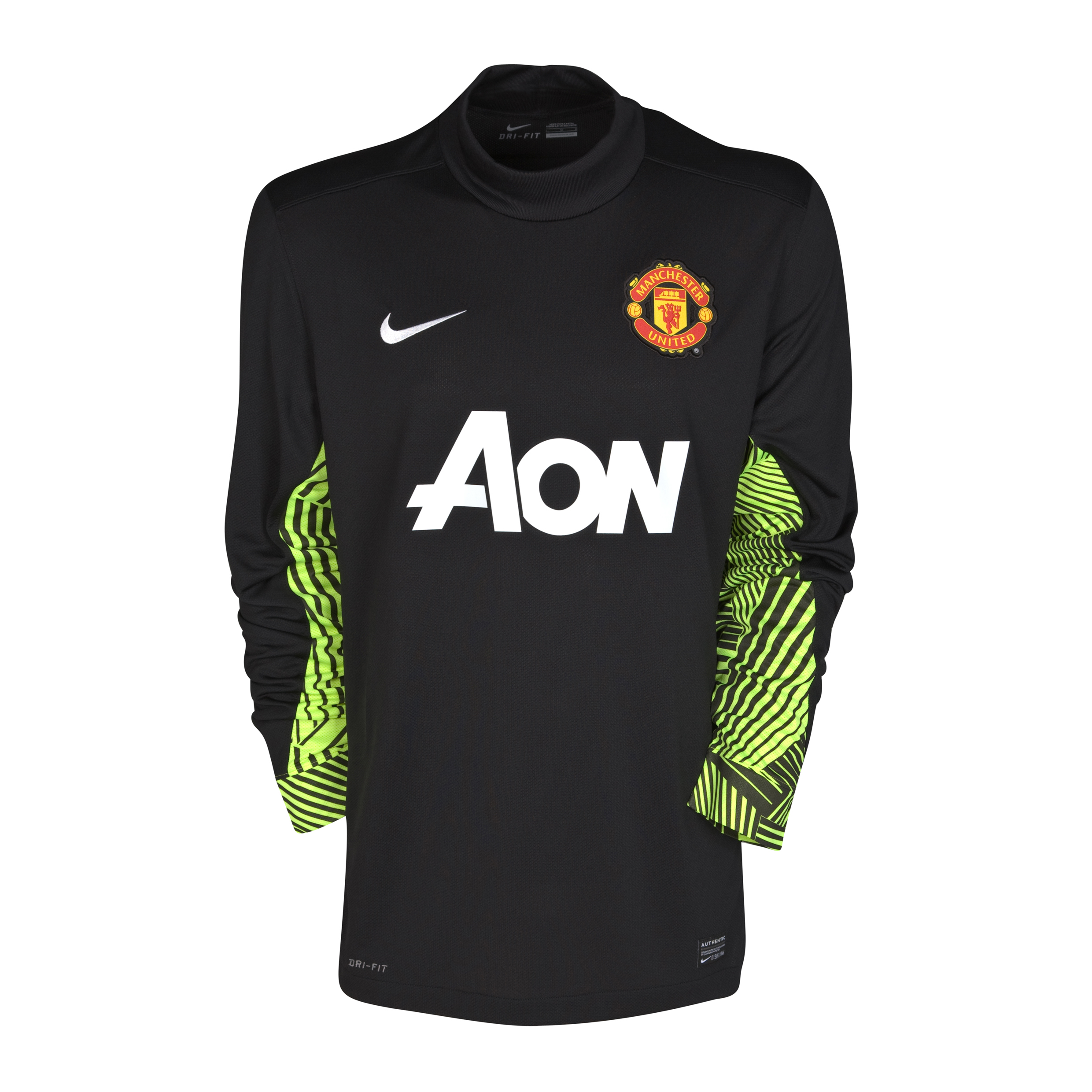 Buy Manchester United Away Goalkeeper Kit 11/12 Black/Volt Kids