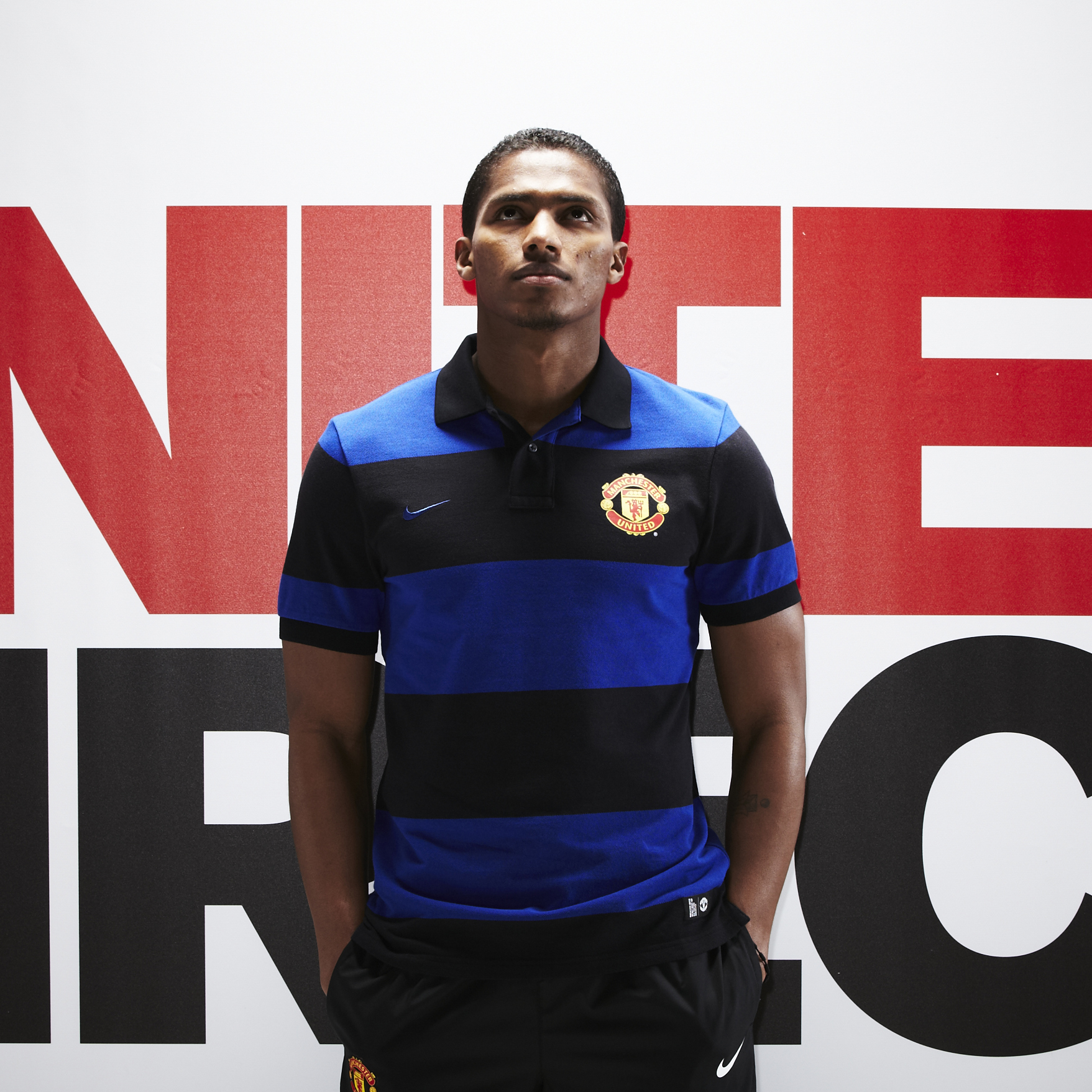 Manchester United Authentic Grand Slam Polo Black~Old Royal