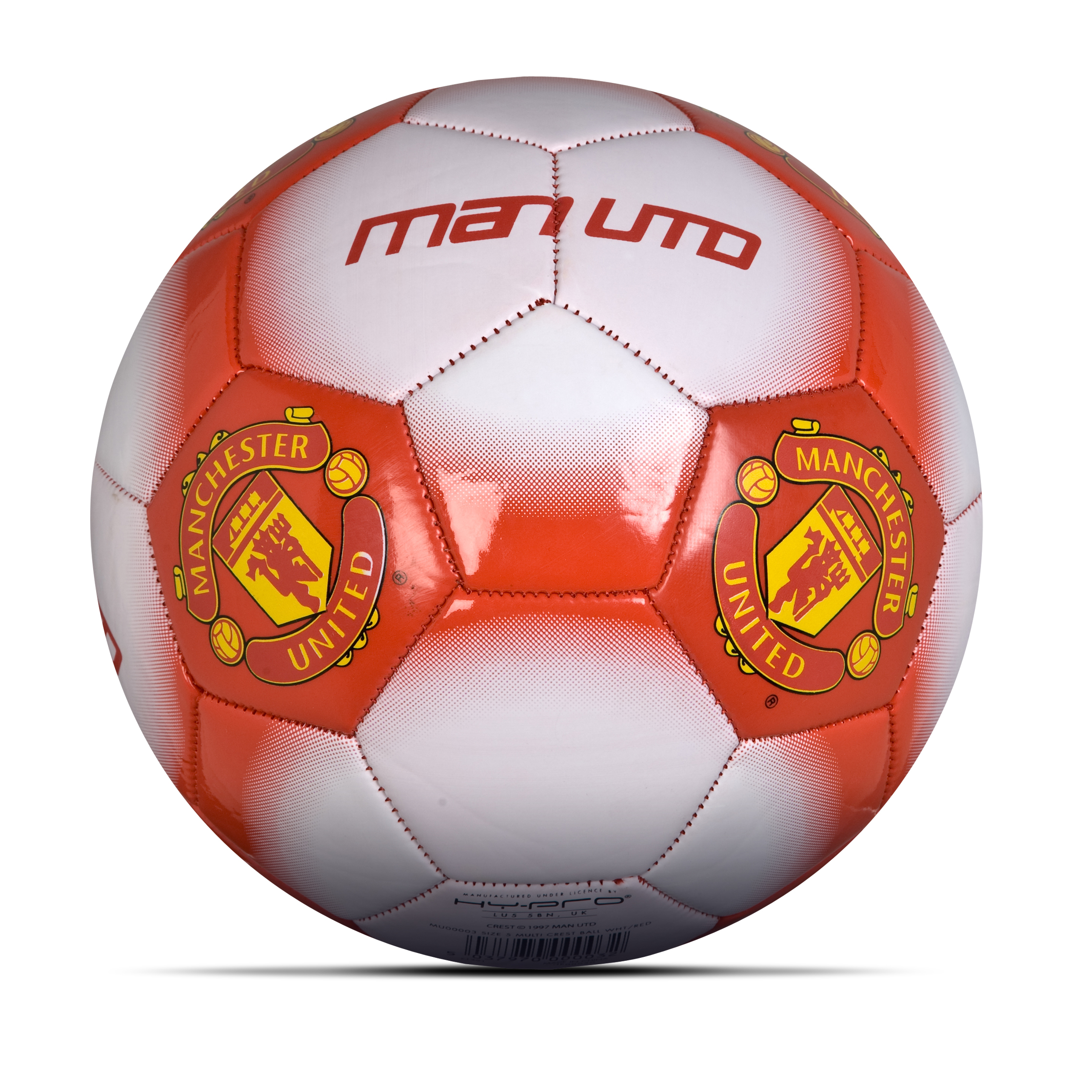 Manchester United Multi Crest Football - Size 5 - White