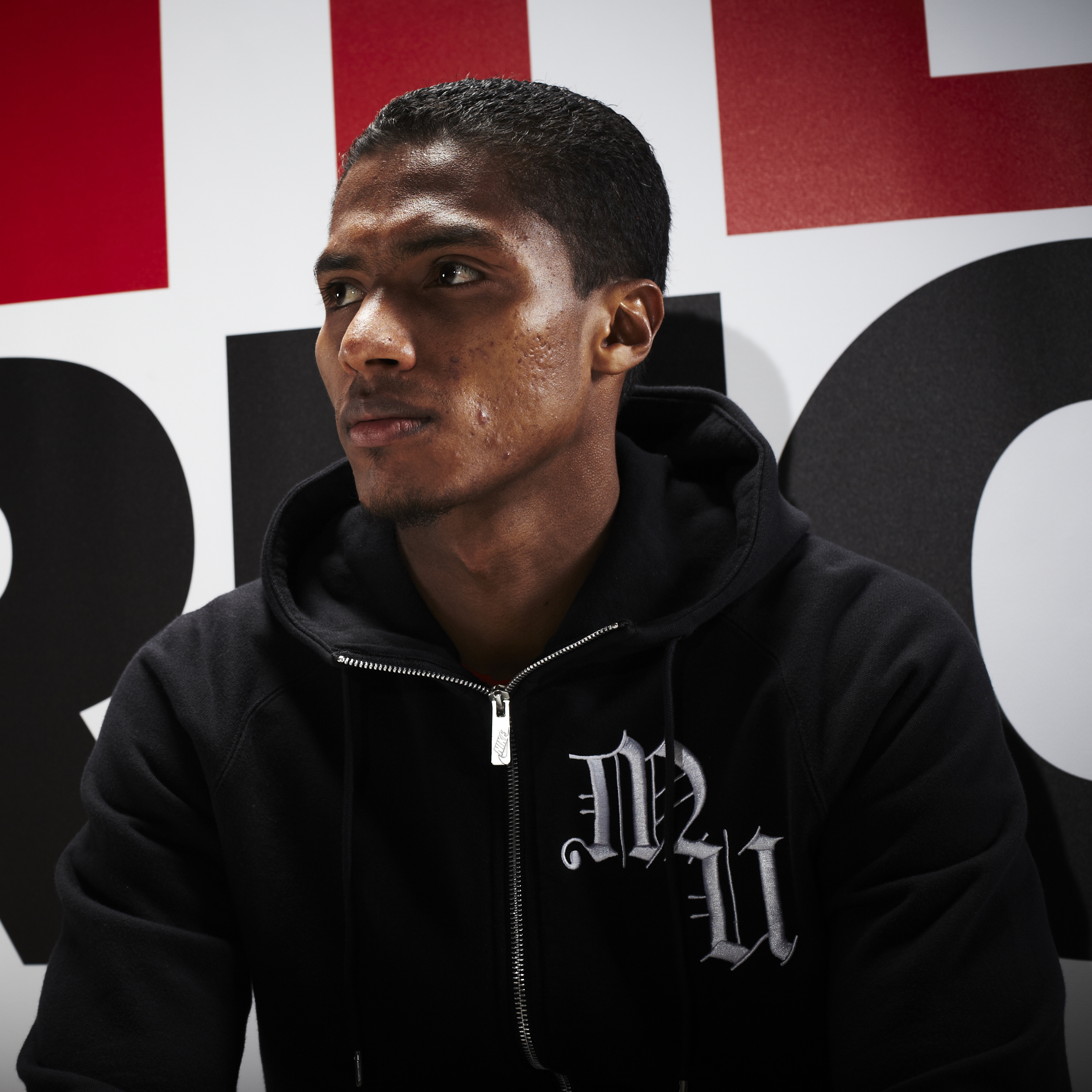 Manchester United Authentic AW77 Hoody - Black/White