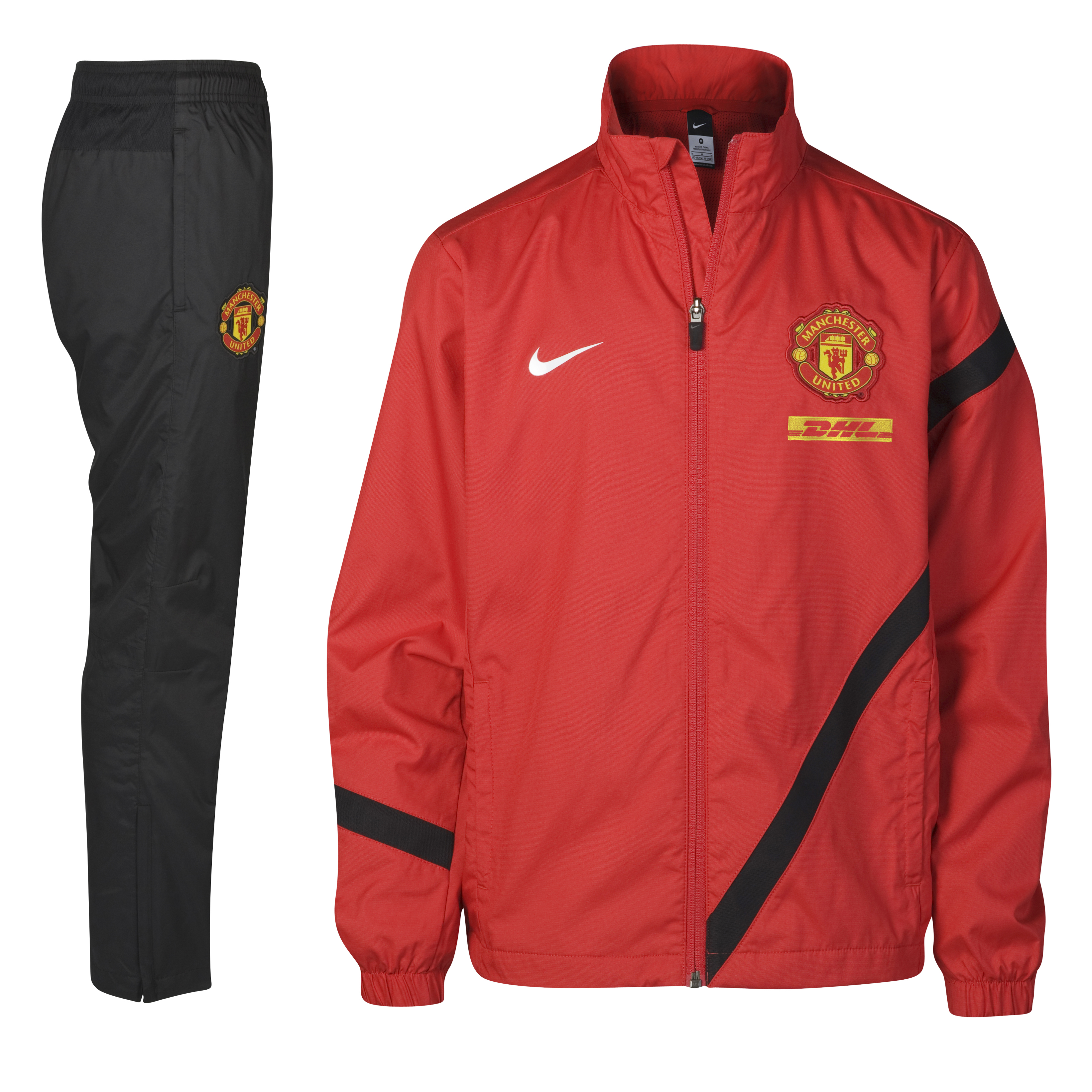 Manchester United Sideline Tracksuit - Diablo Red/Black/White - Kids