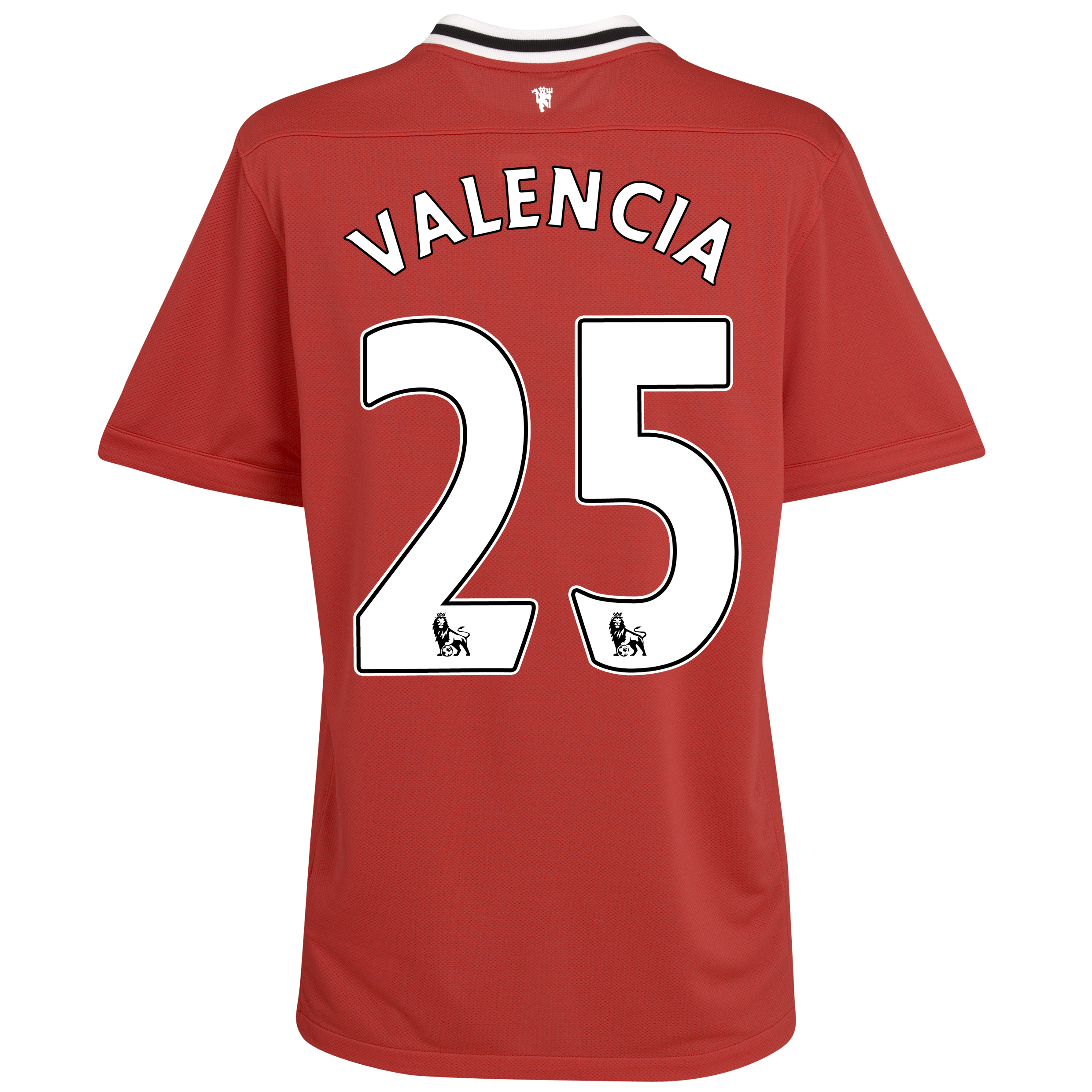 Manchester United Home Shirt 2011/12 with Valencia 25 printing