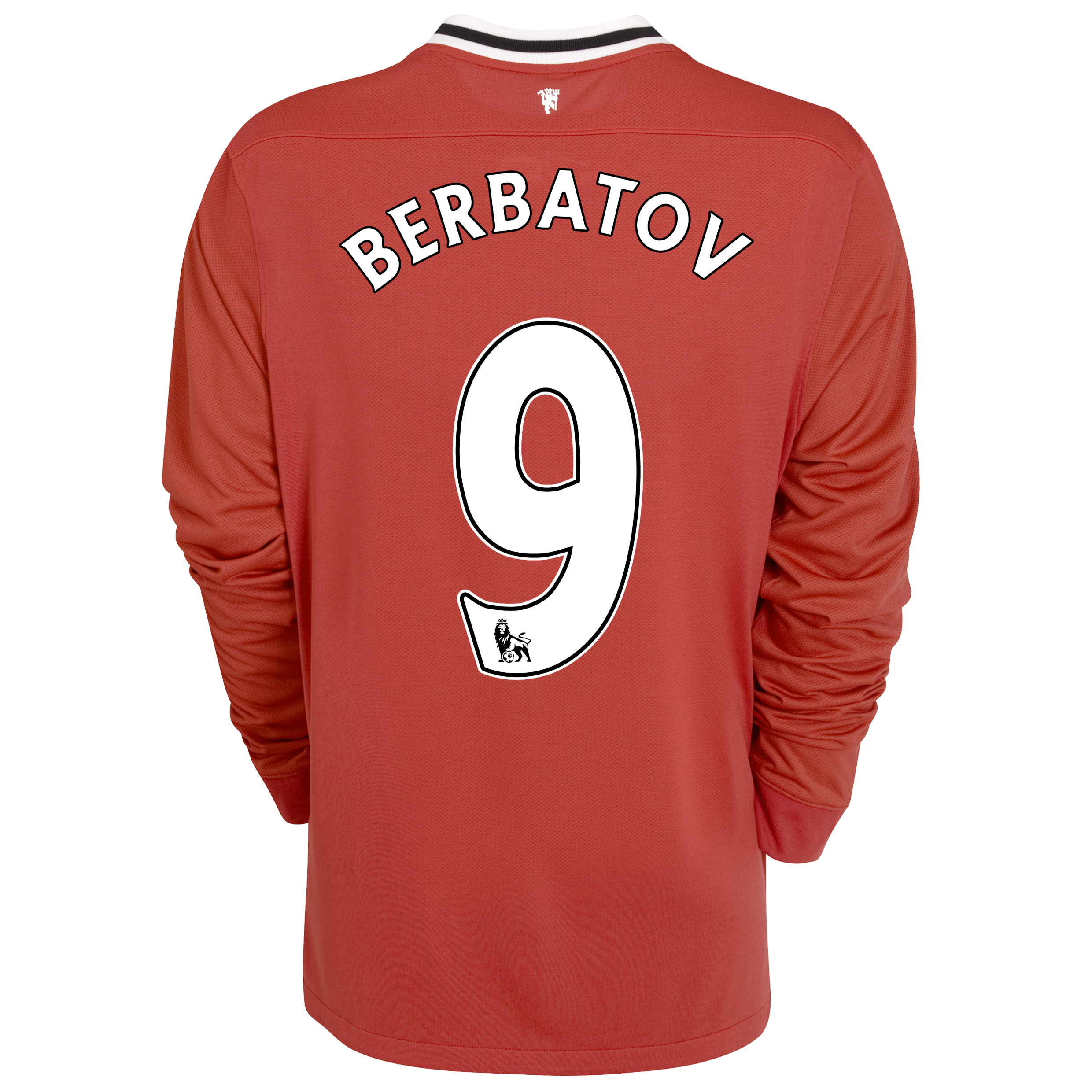 Manchester United Home Shirt 2011/12 - Long Sleeved with Berbatov 9 printing