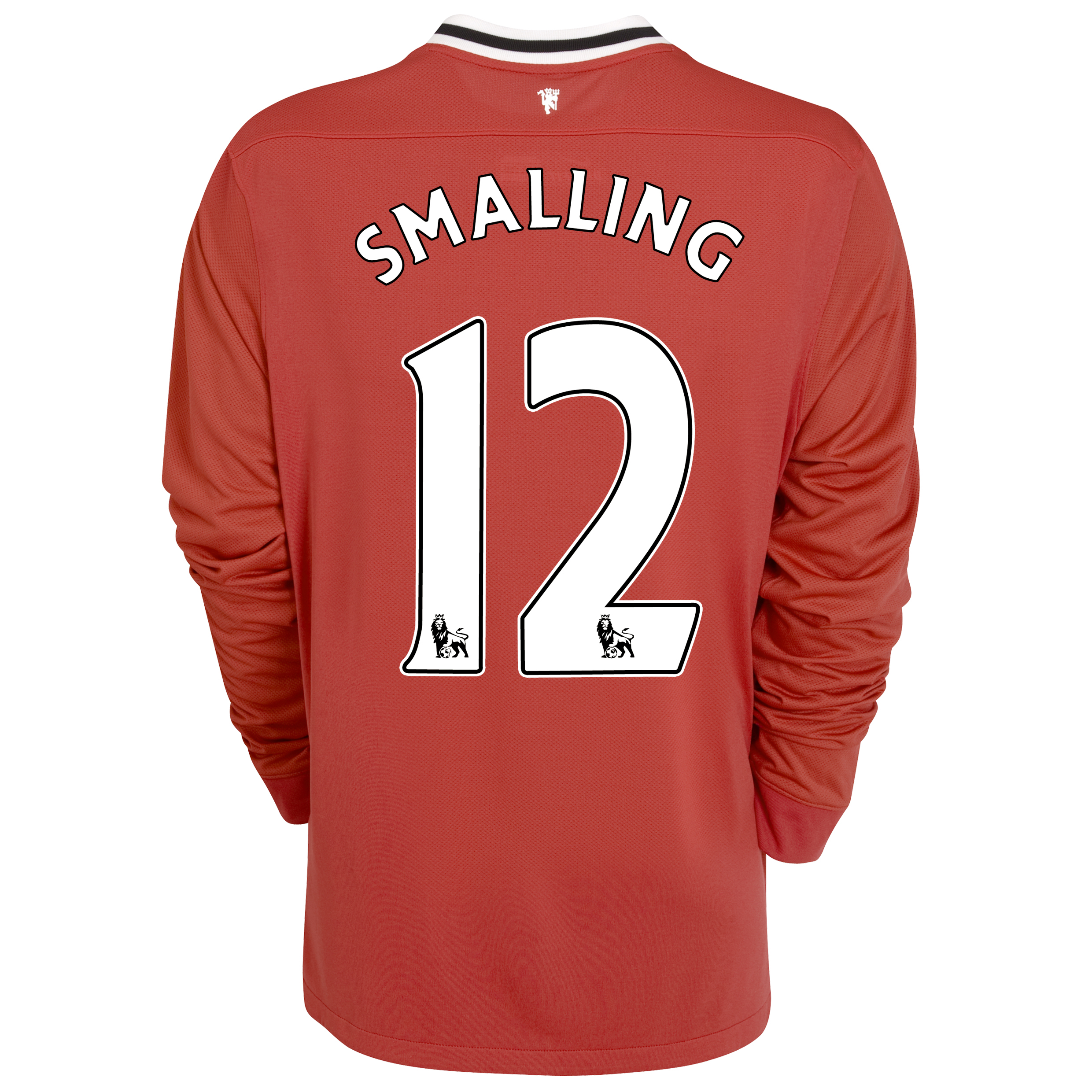 Manchester United Home Shirt 2011/12 - Long Sleeved with Smalling 12 printing.