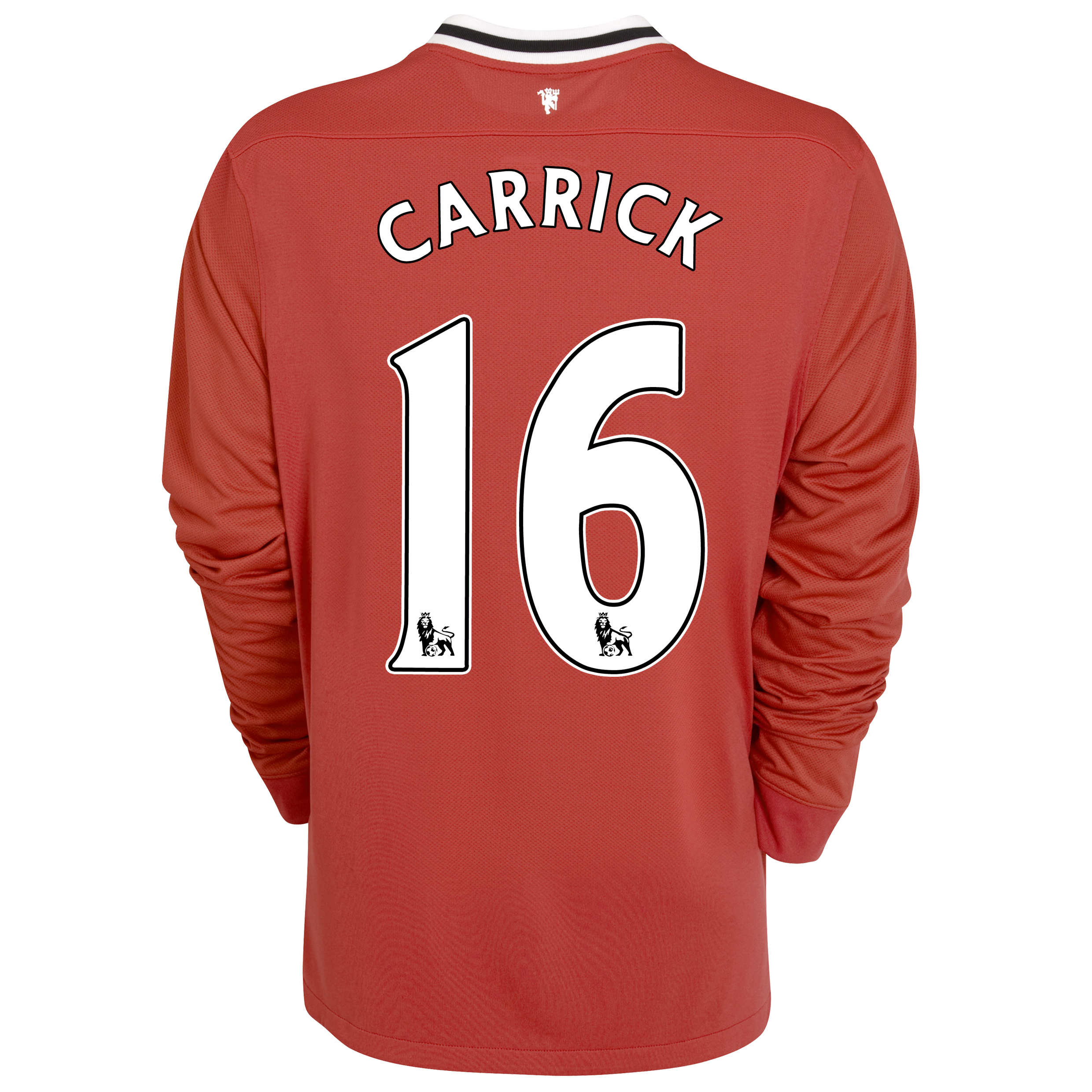 Manchester United Home Shirt 2011-12 - Long Sleeved with Carrick 16 printing