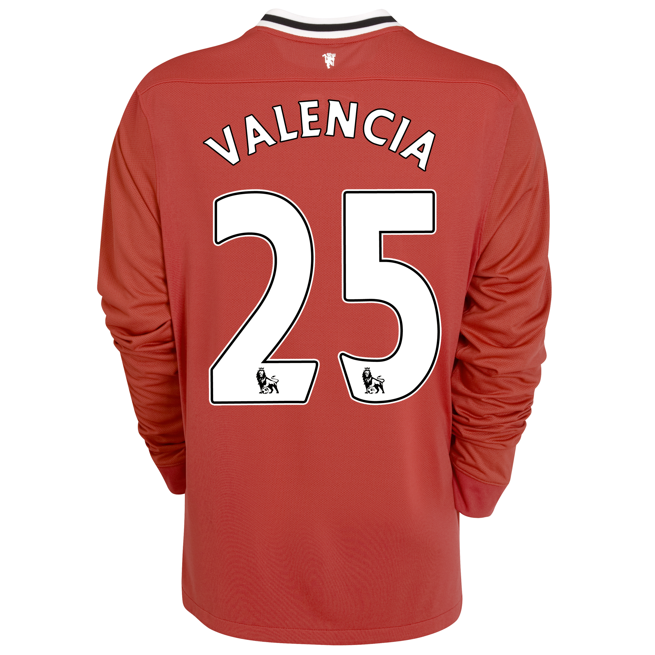 Manchester United Home Shirt 2011/12 - Long Sleeved - Kids with Valencia 25 printing
