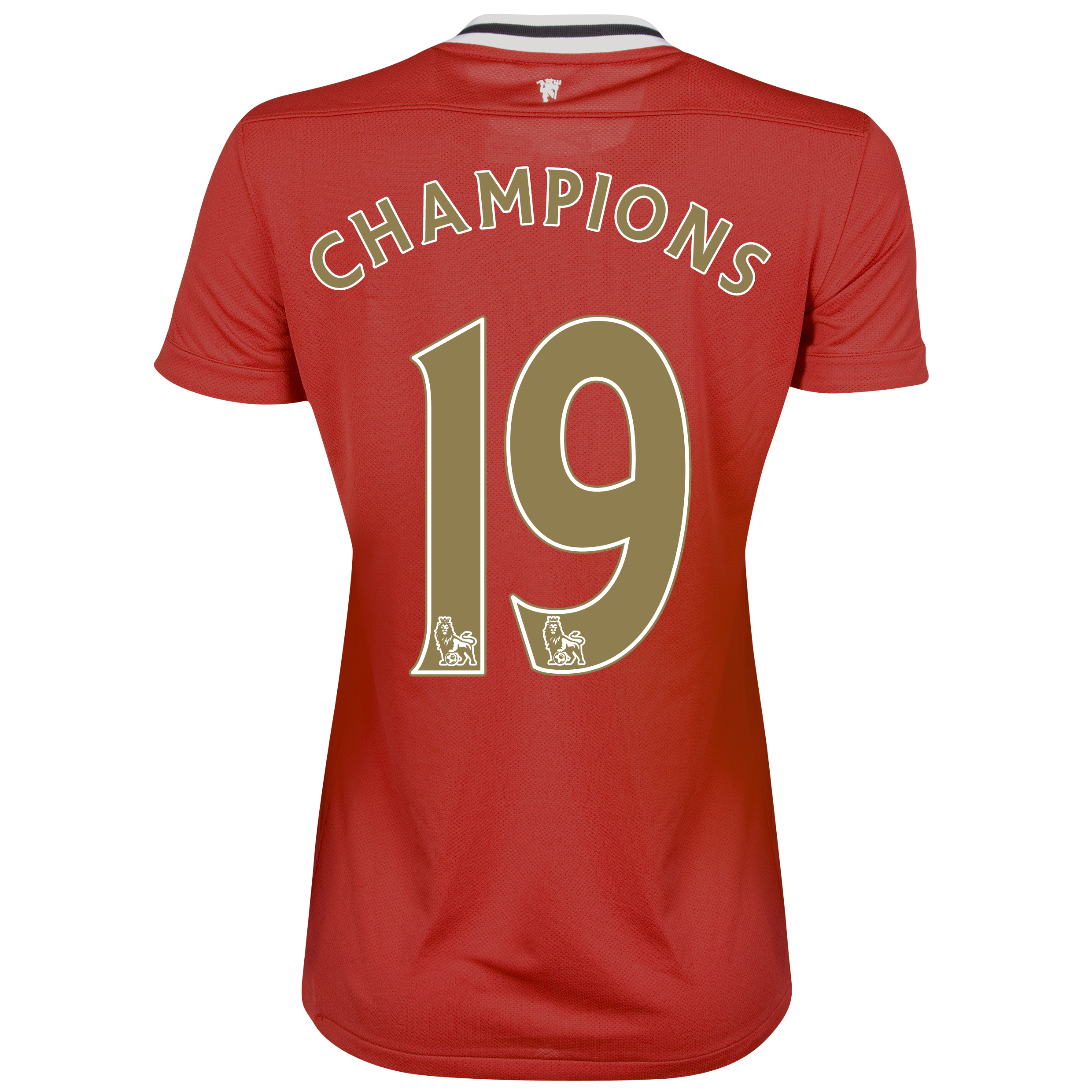 Manchester United Home Shirt 2011/12 - Womens with Champions 19 printing