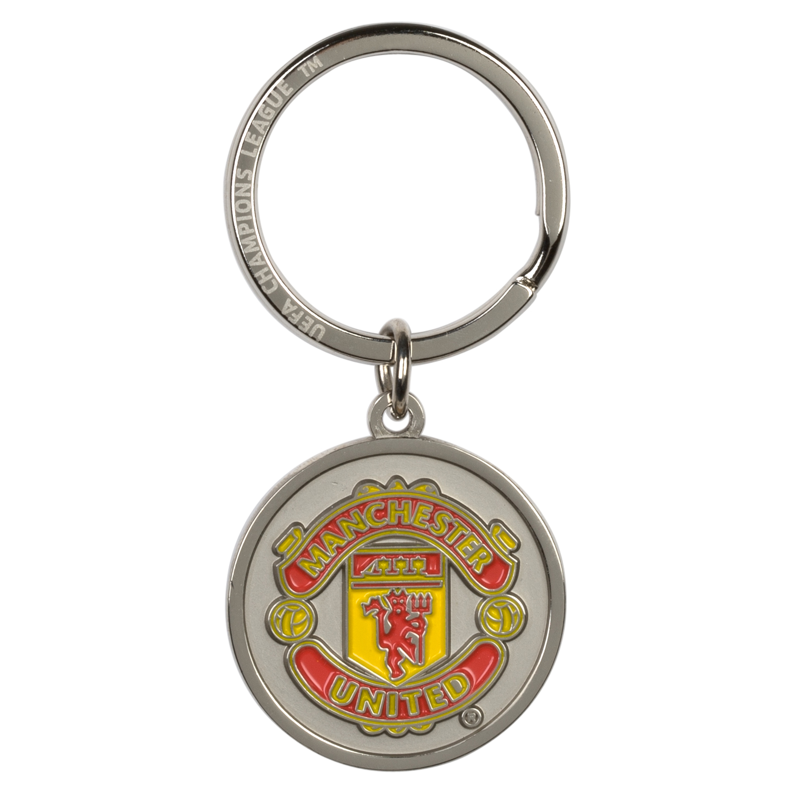 Manchester United UEFA Champions League Die Stamped Circular Keyring