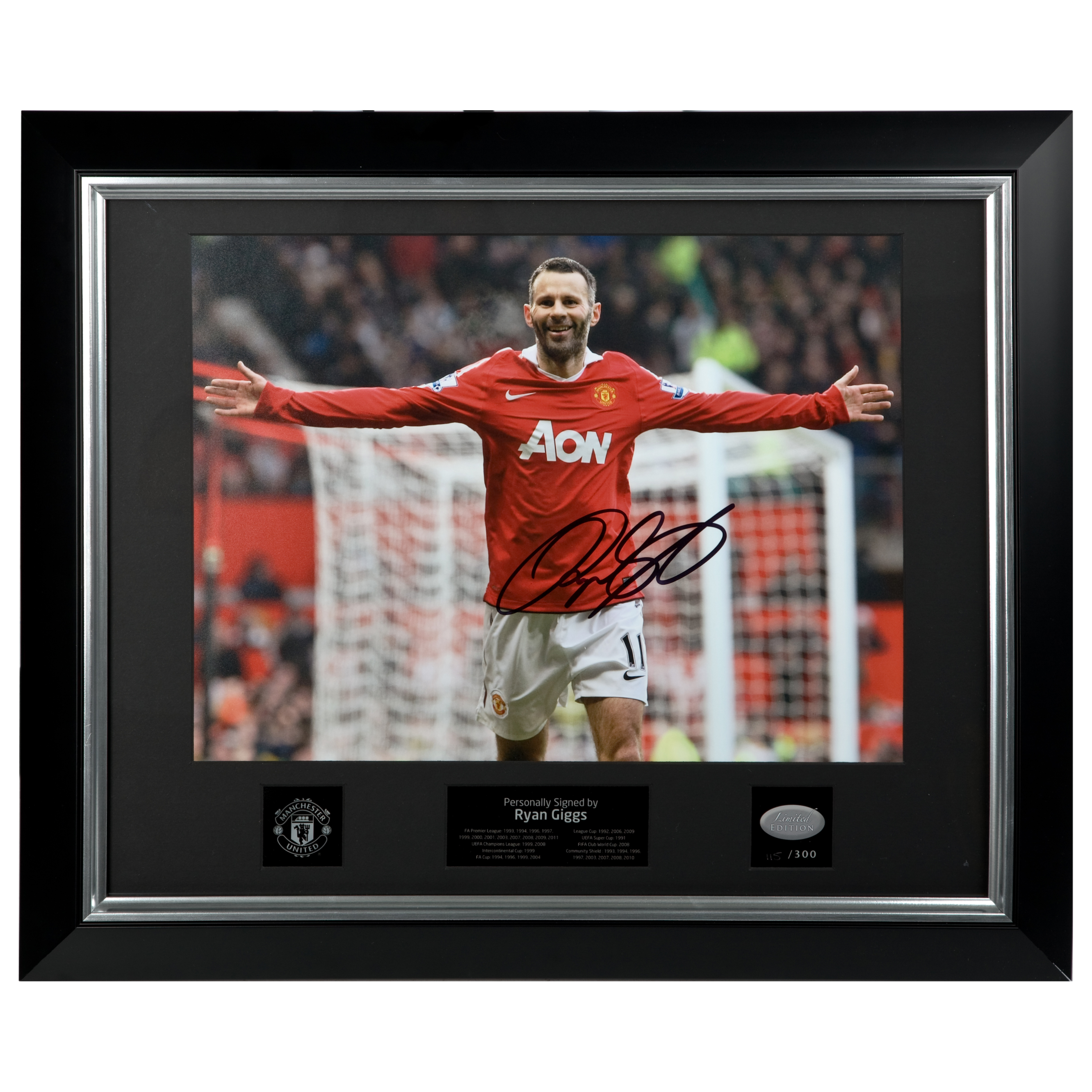 Manchester United Limited Edition Hand Signed Ryan Giggs Photo Framed