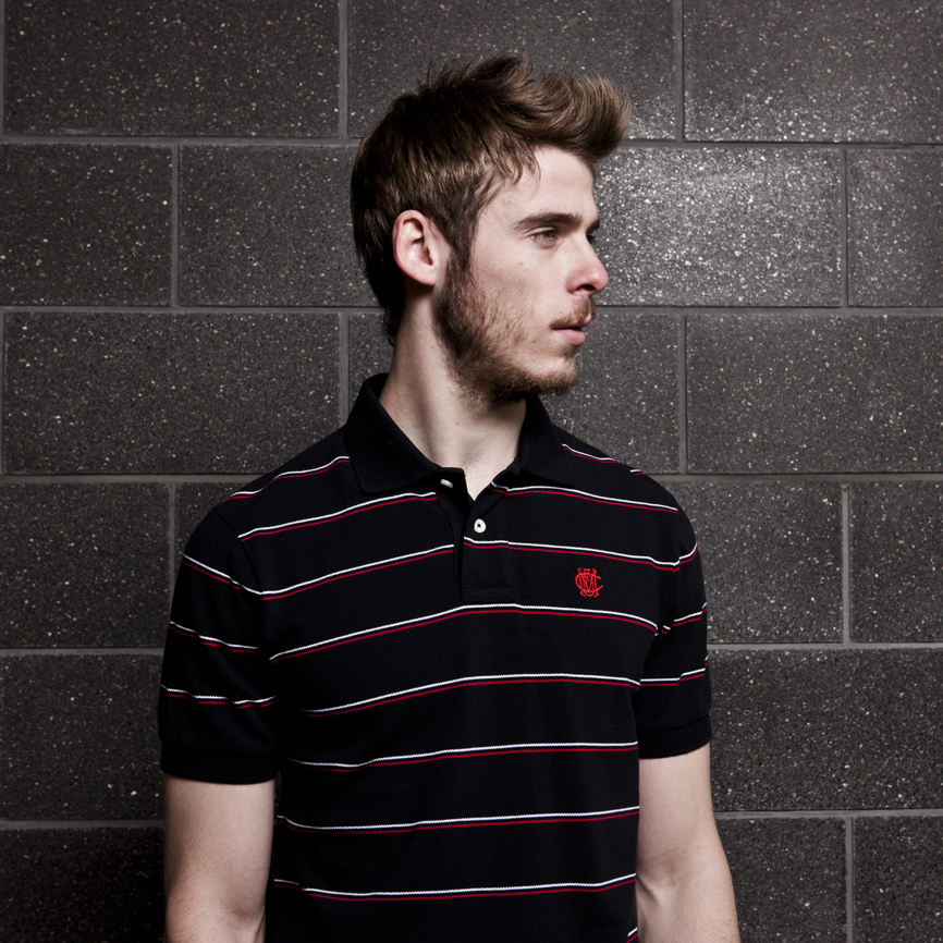 Manchester United GF Grand Slam Polo - Black/White/Sport Red