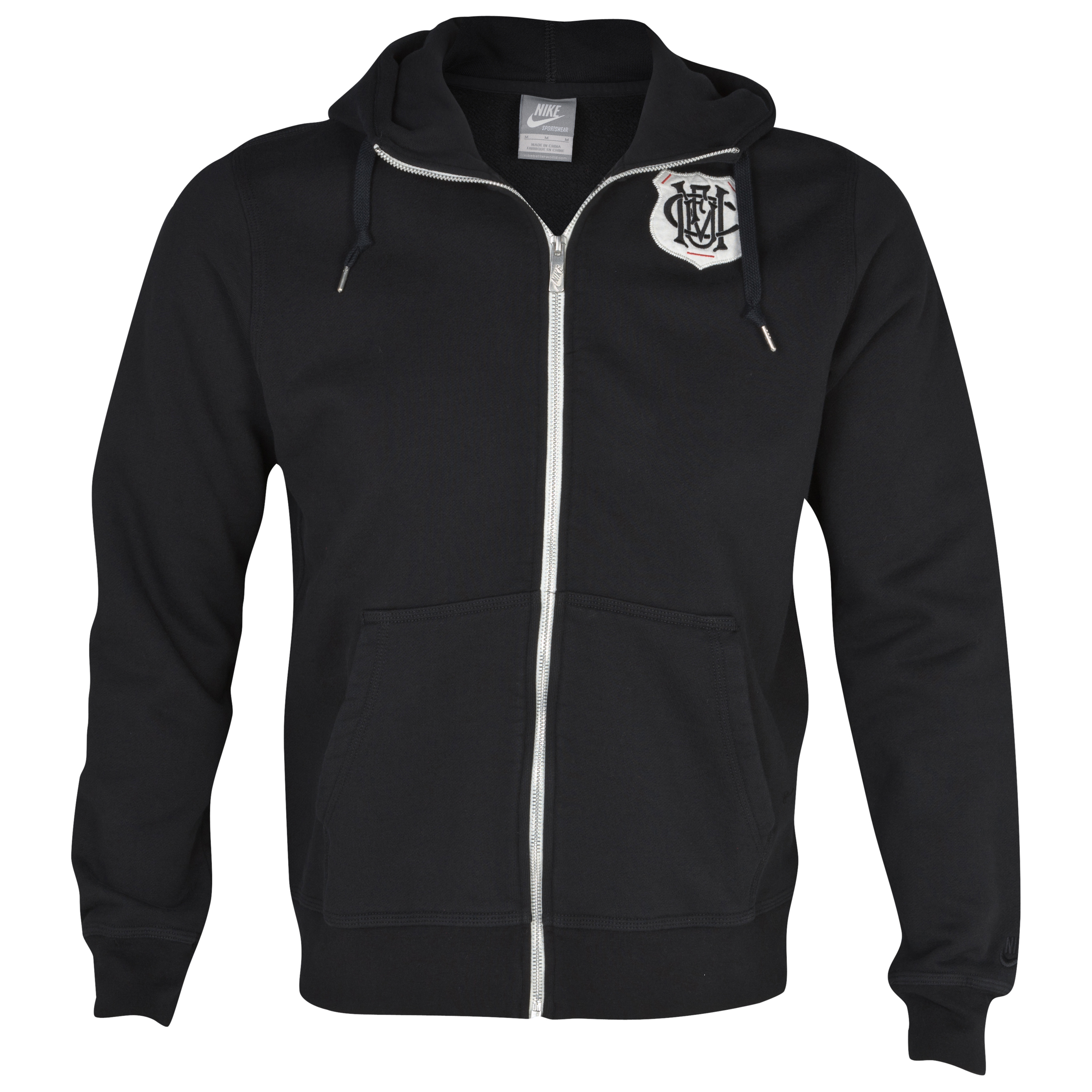 Manchester United AW77 Contender FZ Hoodie - Black-Anthracite
