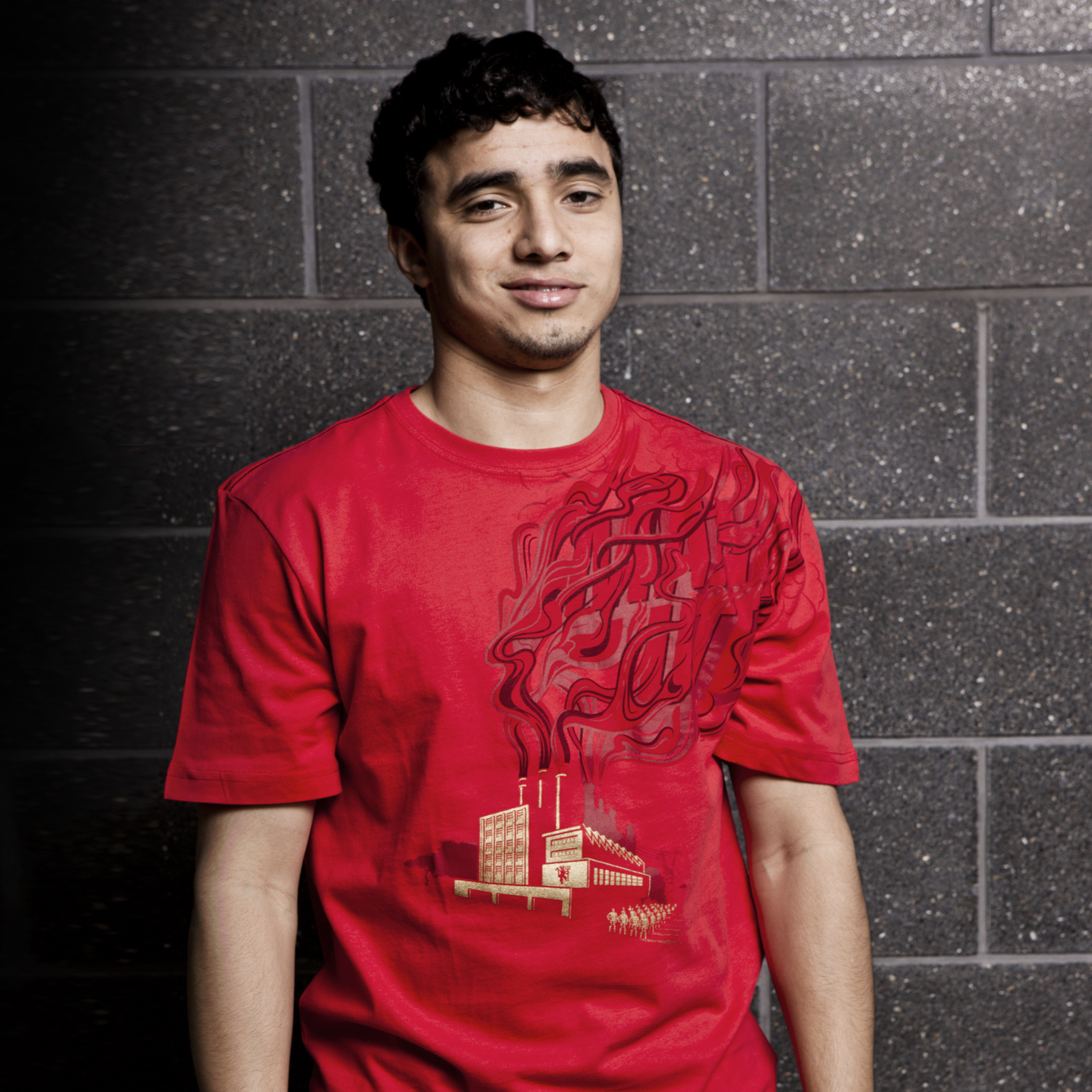 Manchester United Auth Organic Tee - Diablo Red-Black