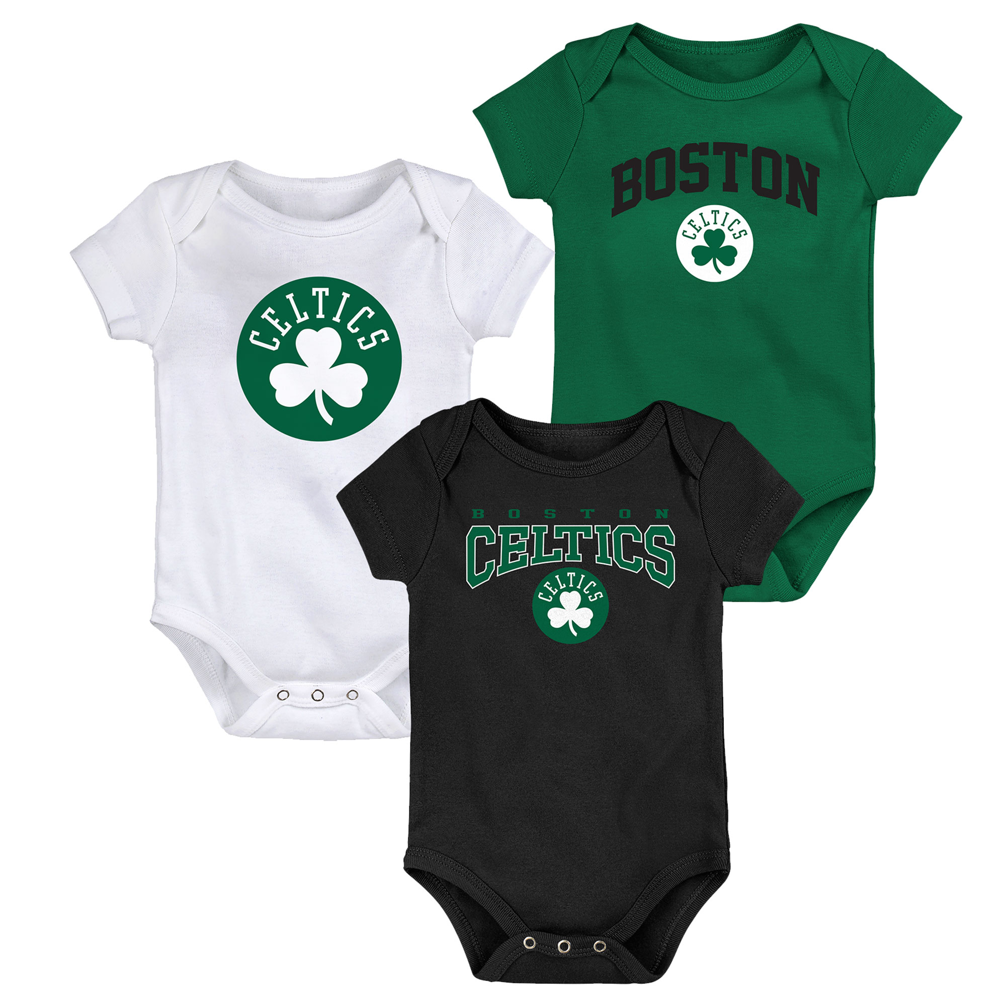 "Boston Celtics 3 Piece Bodysuit Set - Newborn"