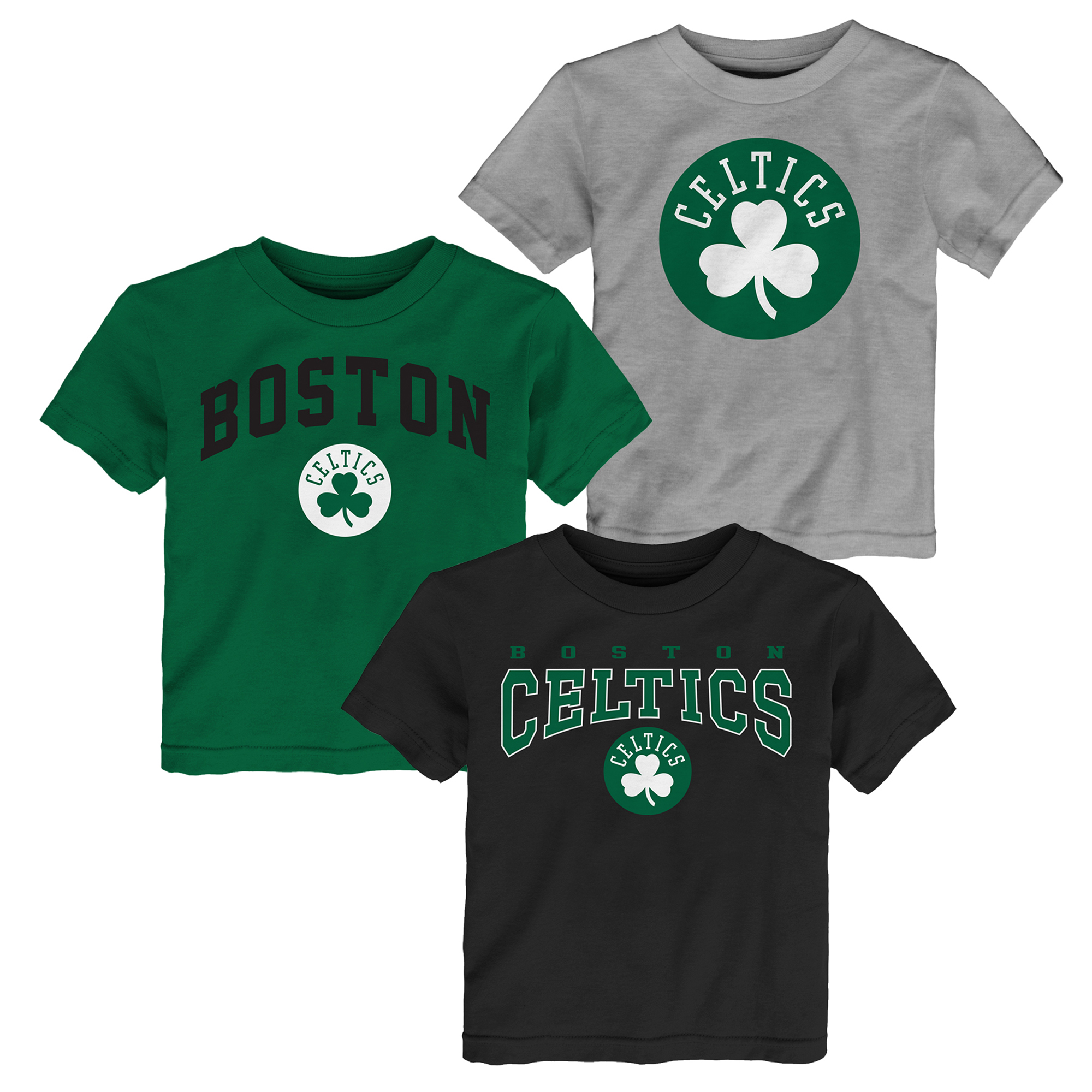 "Boston Celtics 3 Pack Team Logo T-Shirt- Toddler"