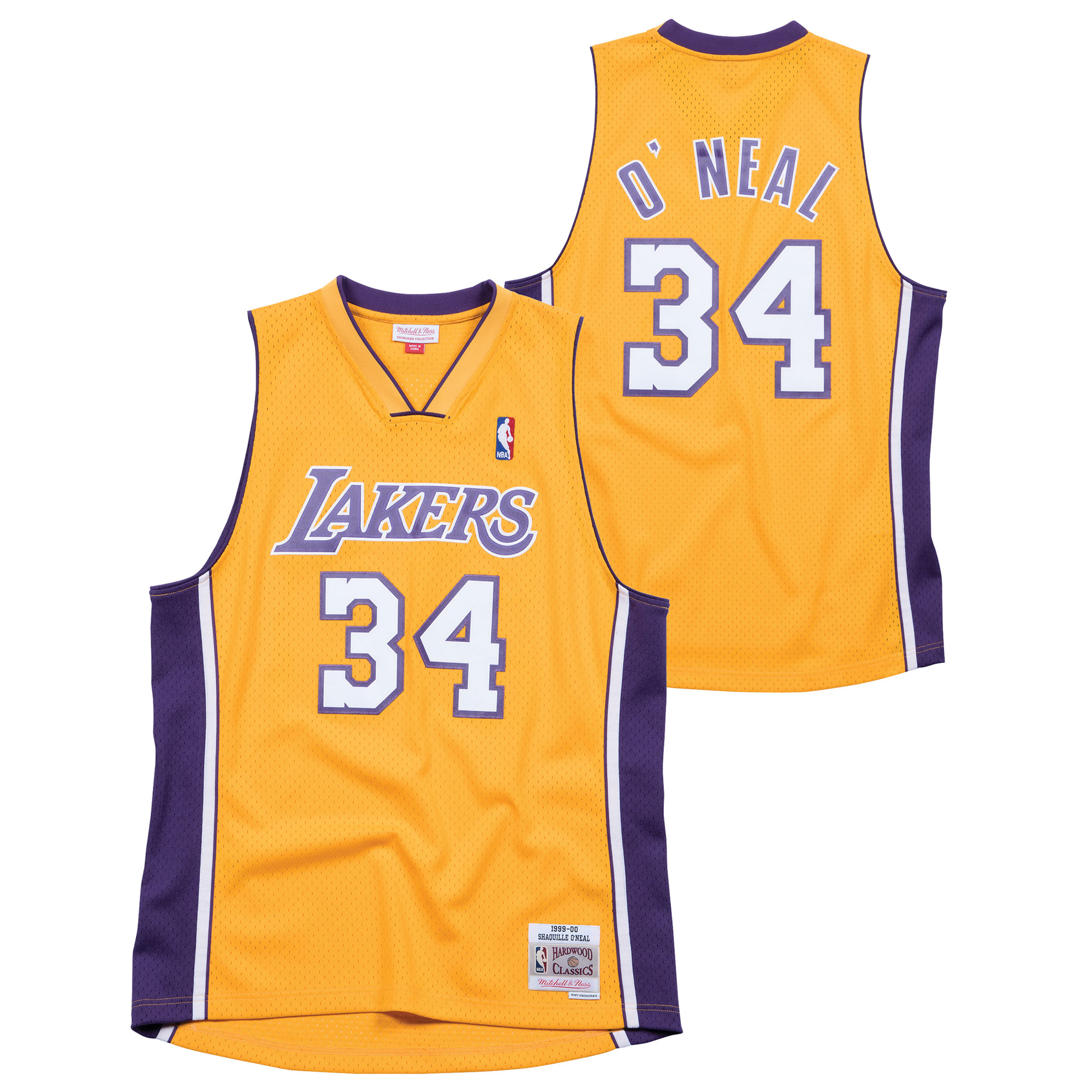 "Los Angeles Lakers Shaquille ONeal Hardwood Classics Home Swingman Jersey - Mens"