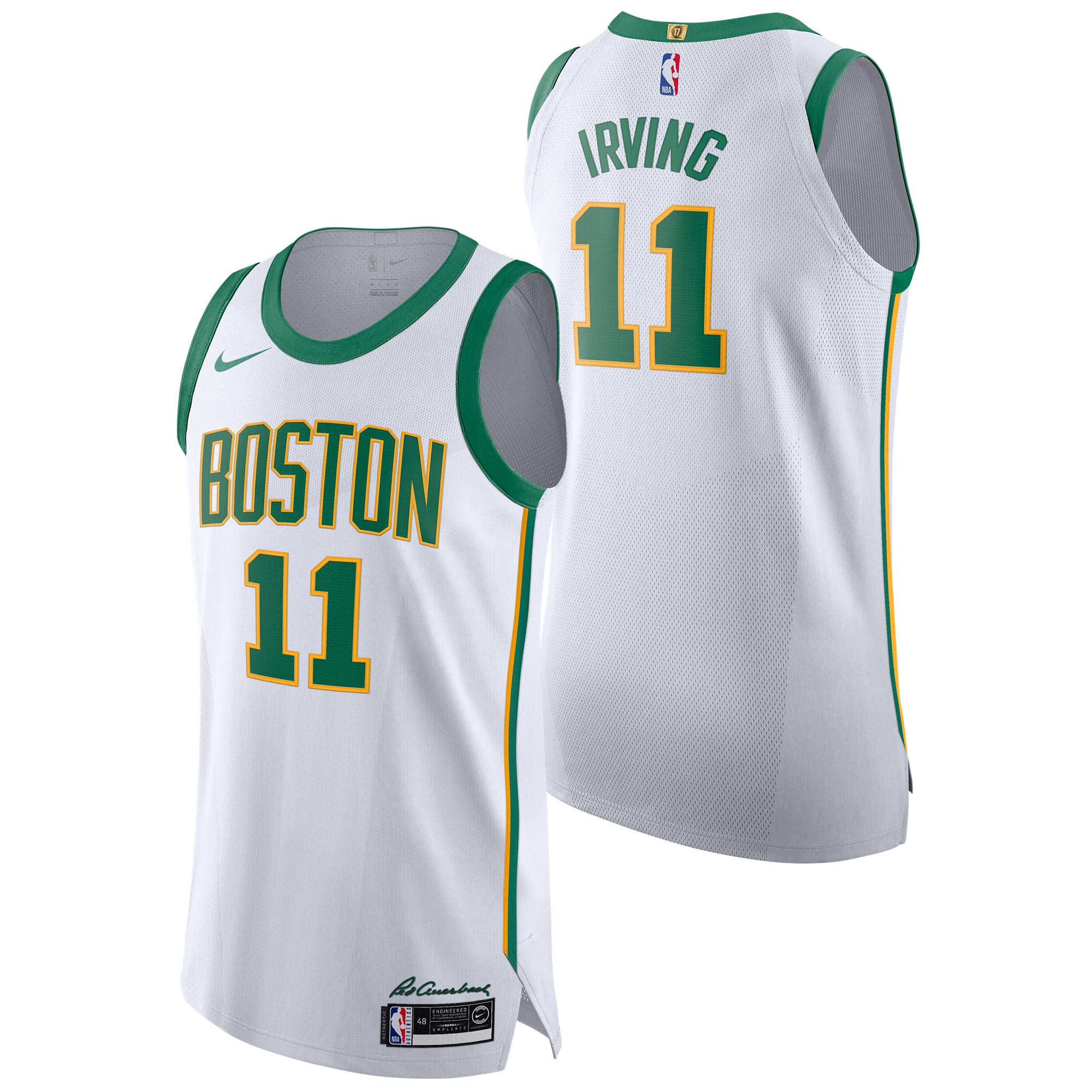 "Boston Celtics Nike City Edition Authentic Jersey - Kyrie Irving - Mens"