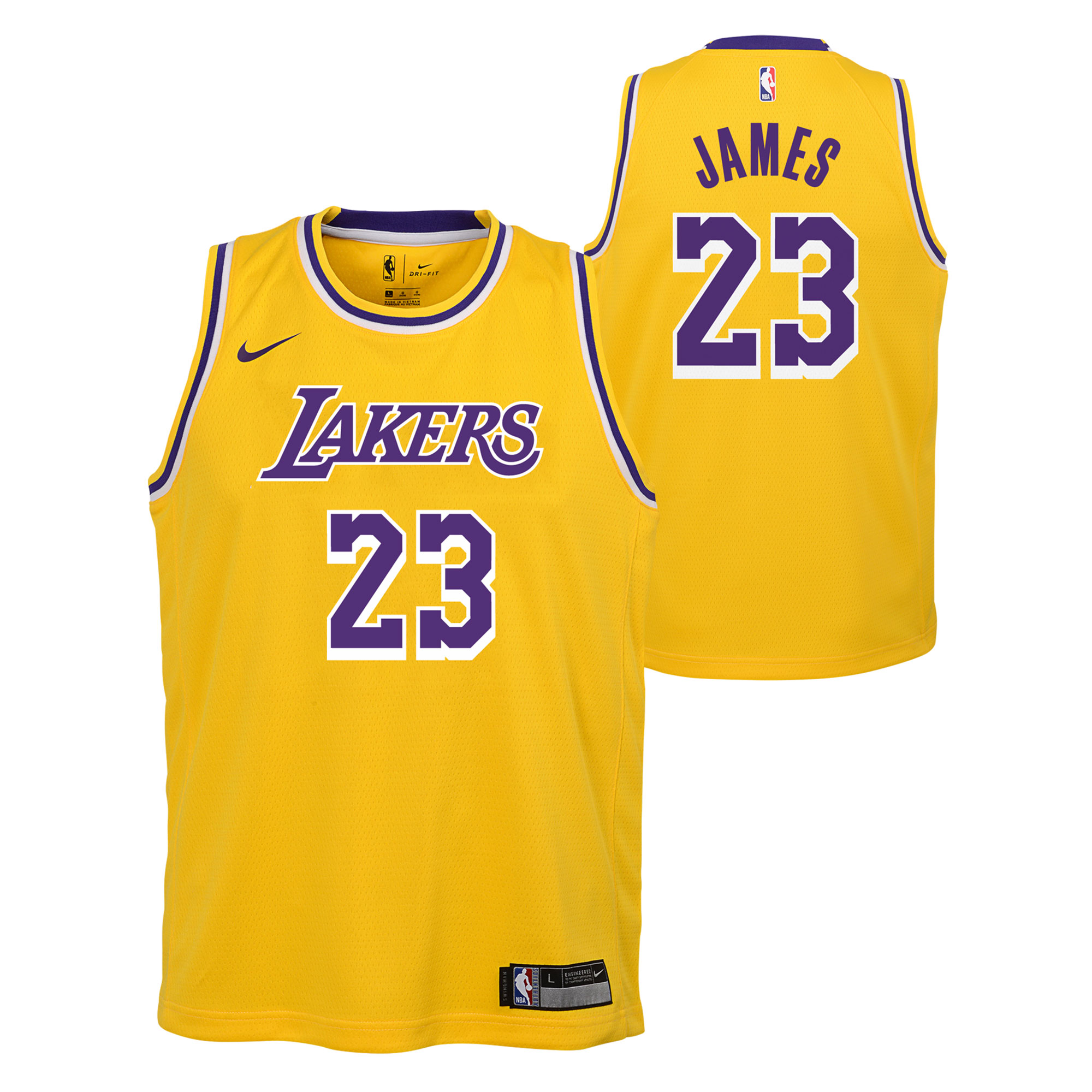 "Los Angeles Lakers Nike Icon Swingman Jersey - LeBron James - Youth"