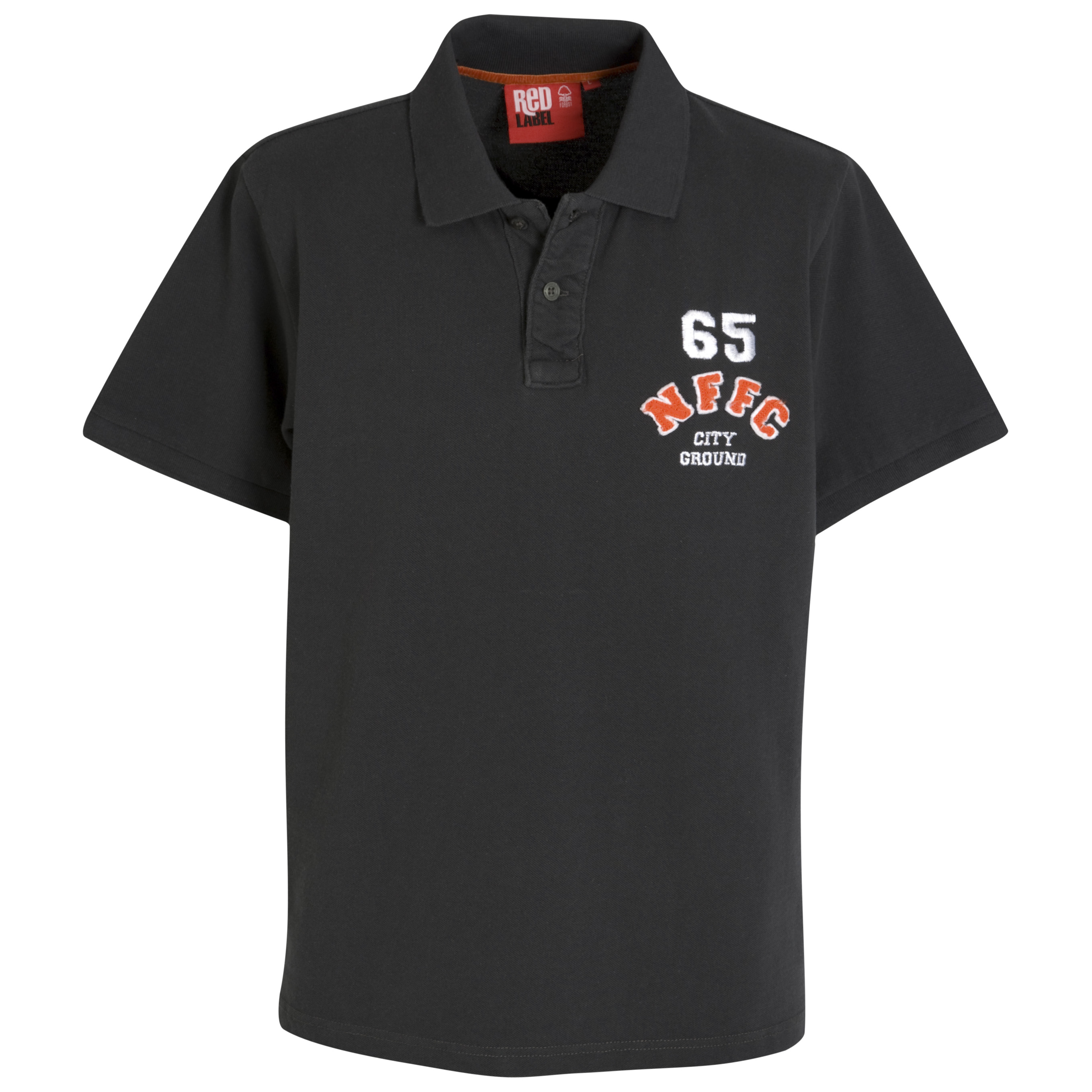Nottingham Forest Sharky Polo Top - Graphite Marl - Older Boys