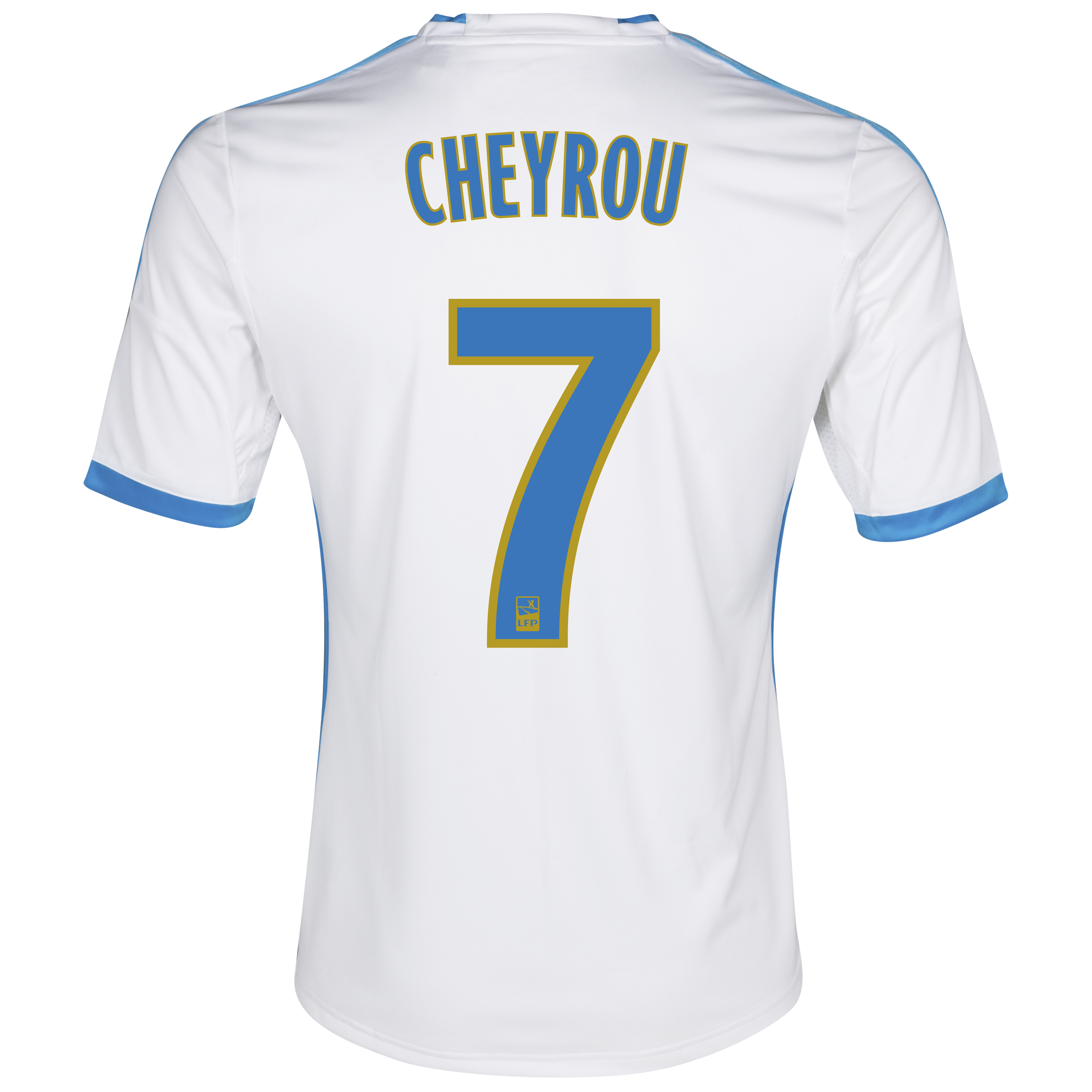 Maillot Domicile Olympique de Marseille 2013/14 - Flocage Cheyrou 7 - Manches Courtes - Blanc/Bleu - Homme