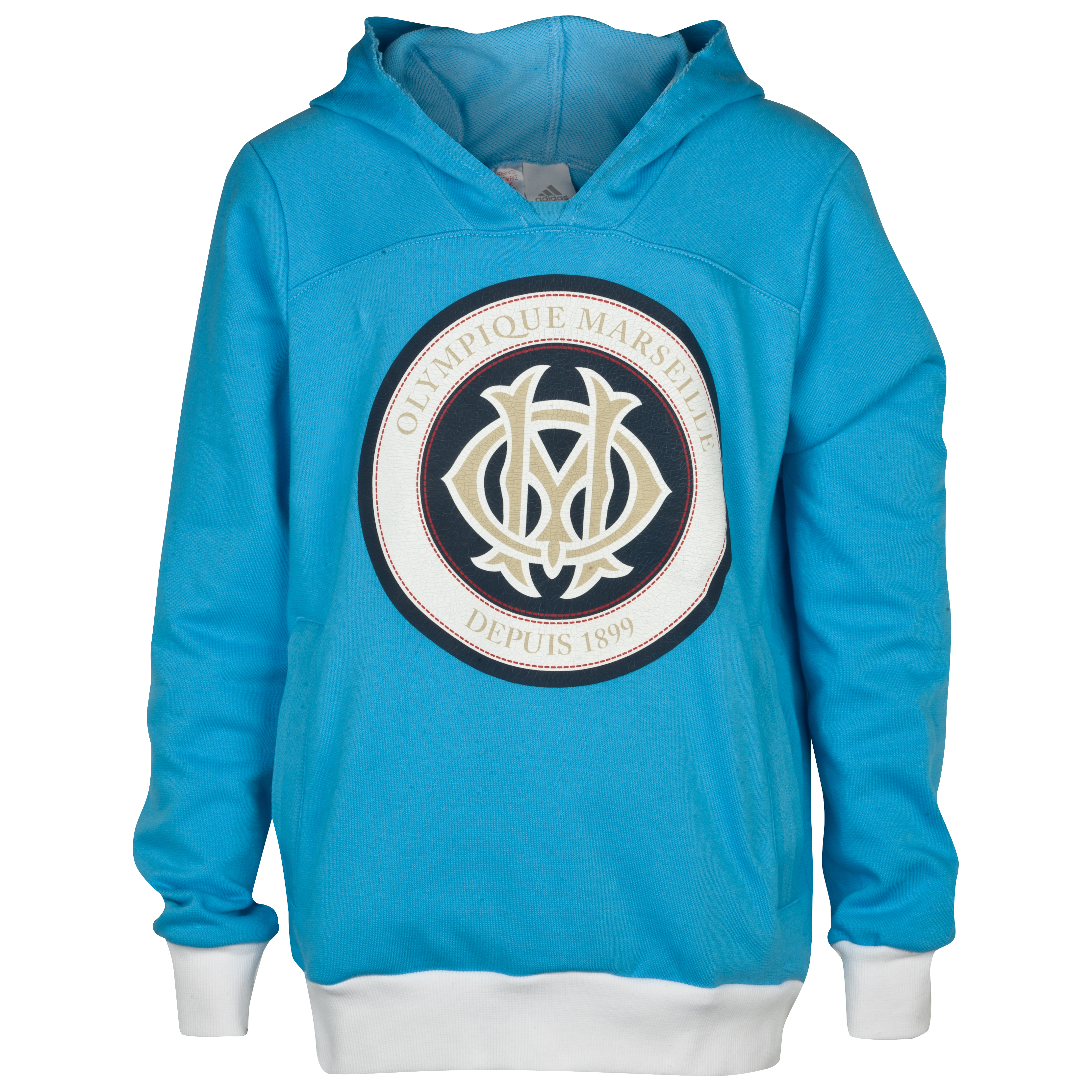 Sweat-shirt à capuche Authentic Olympique de Marseille - Bleu/Blanc - Junior
