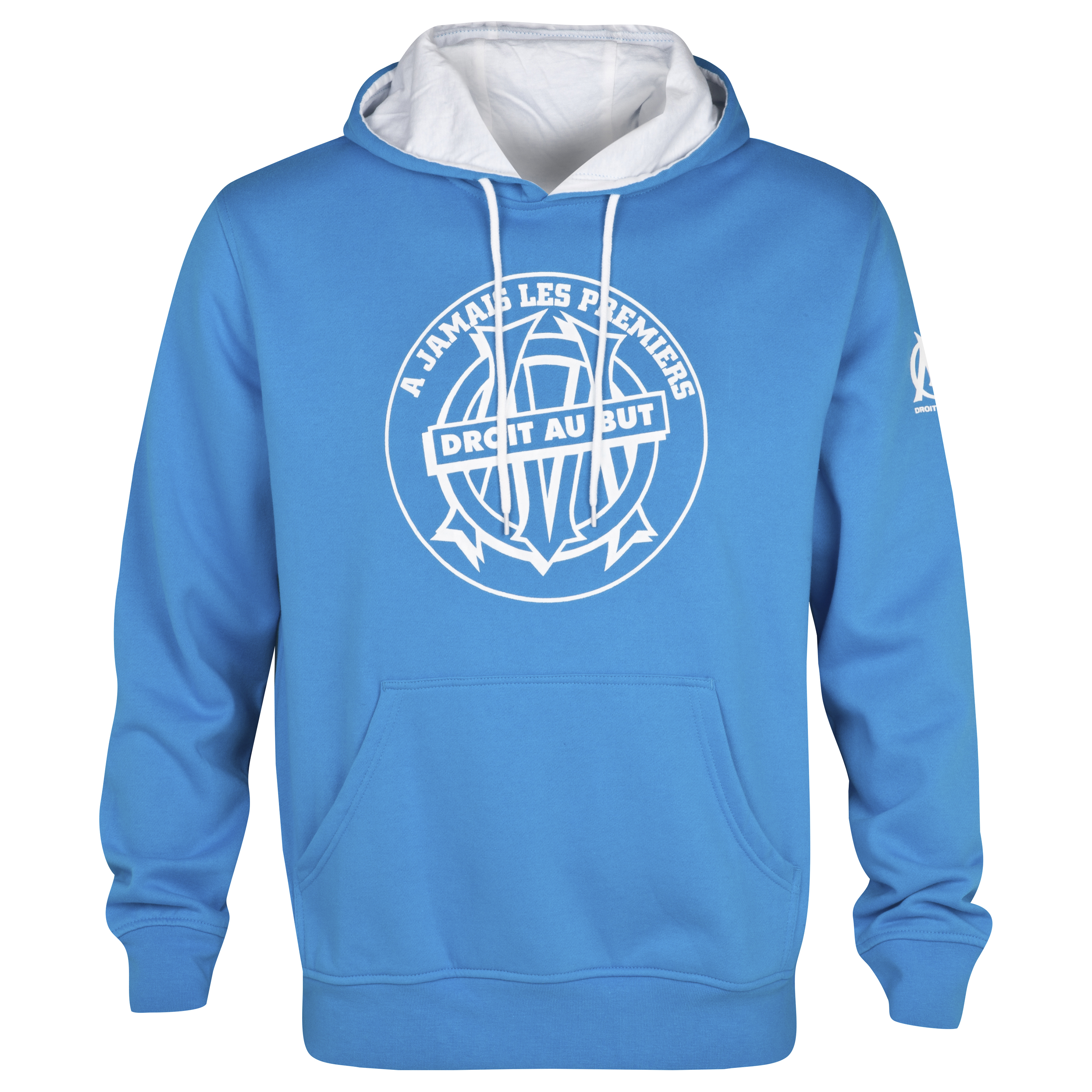 Sweat-shirt à capuche 93 avec logo Olympique de Marseille - Bleu - Homme