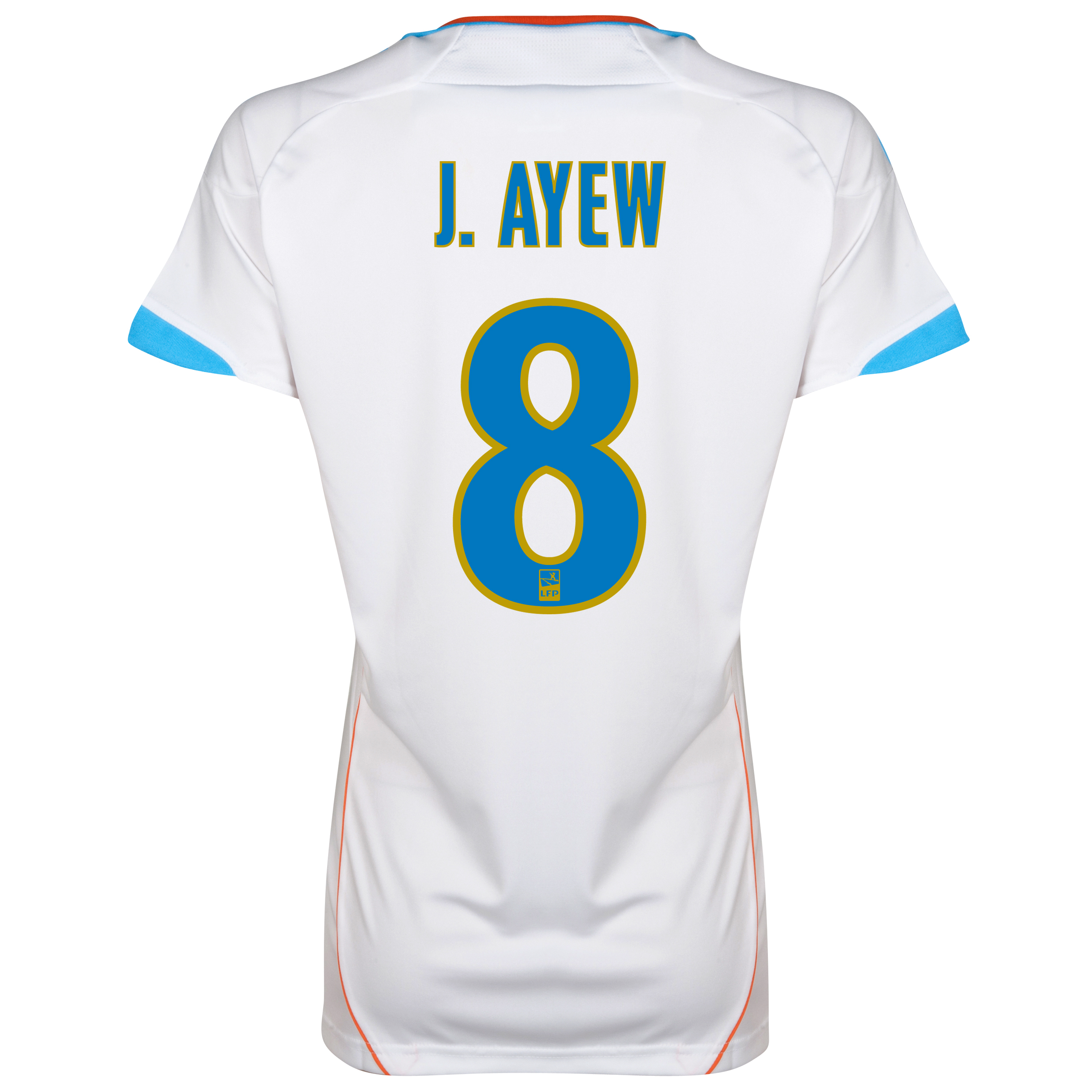 Olympique de Marseille Home Replica 2012/13 - Womens with J.Ayew 8 printing