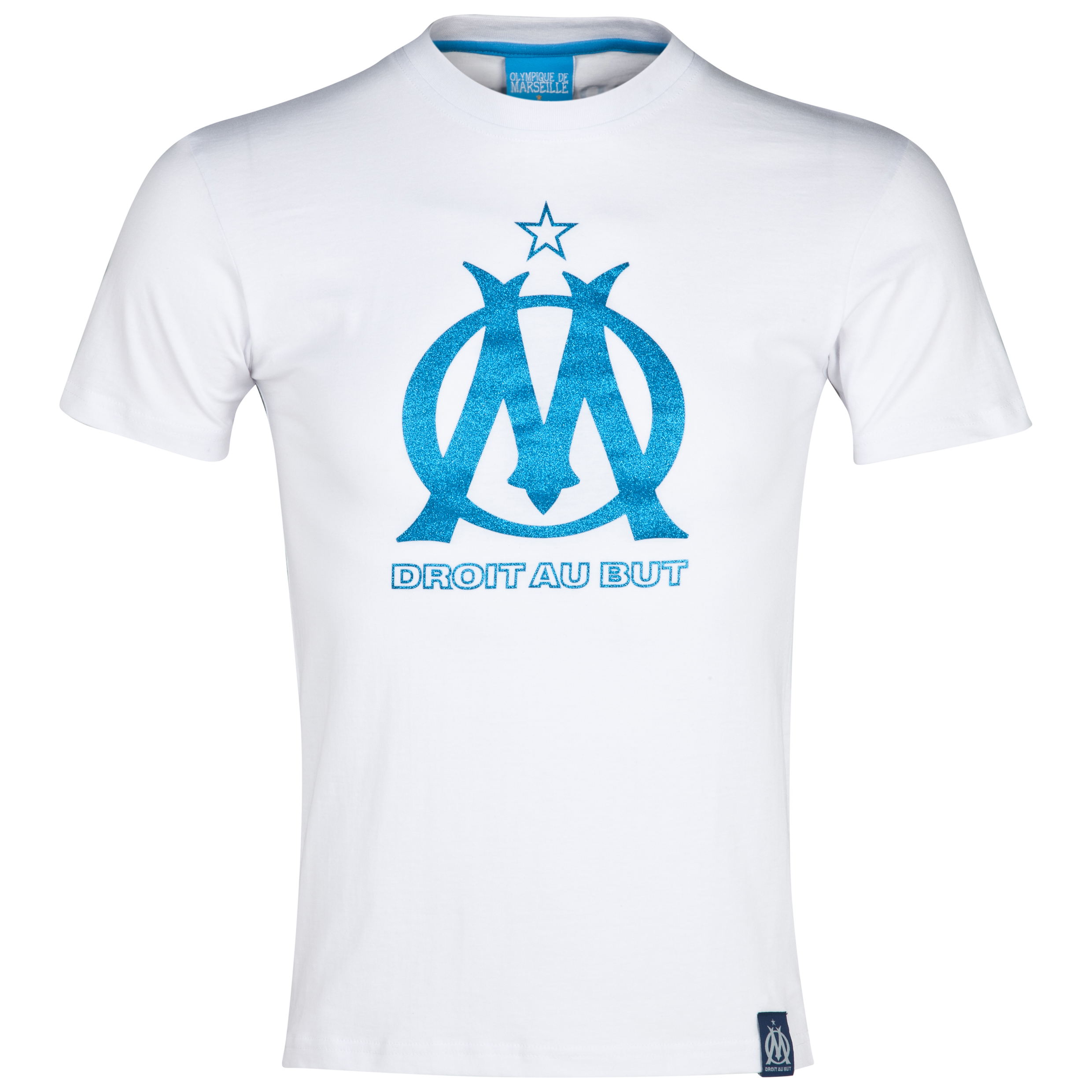 T-shirt Pailleté Olympique de Marseille - Blanc - Homme
