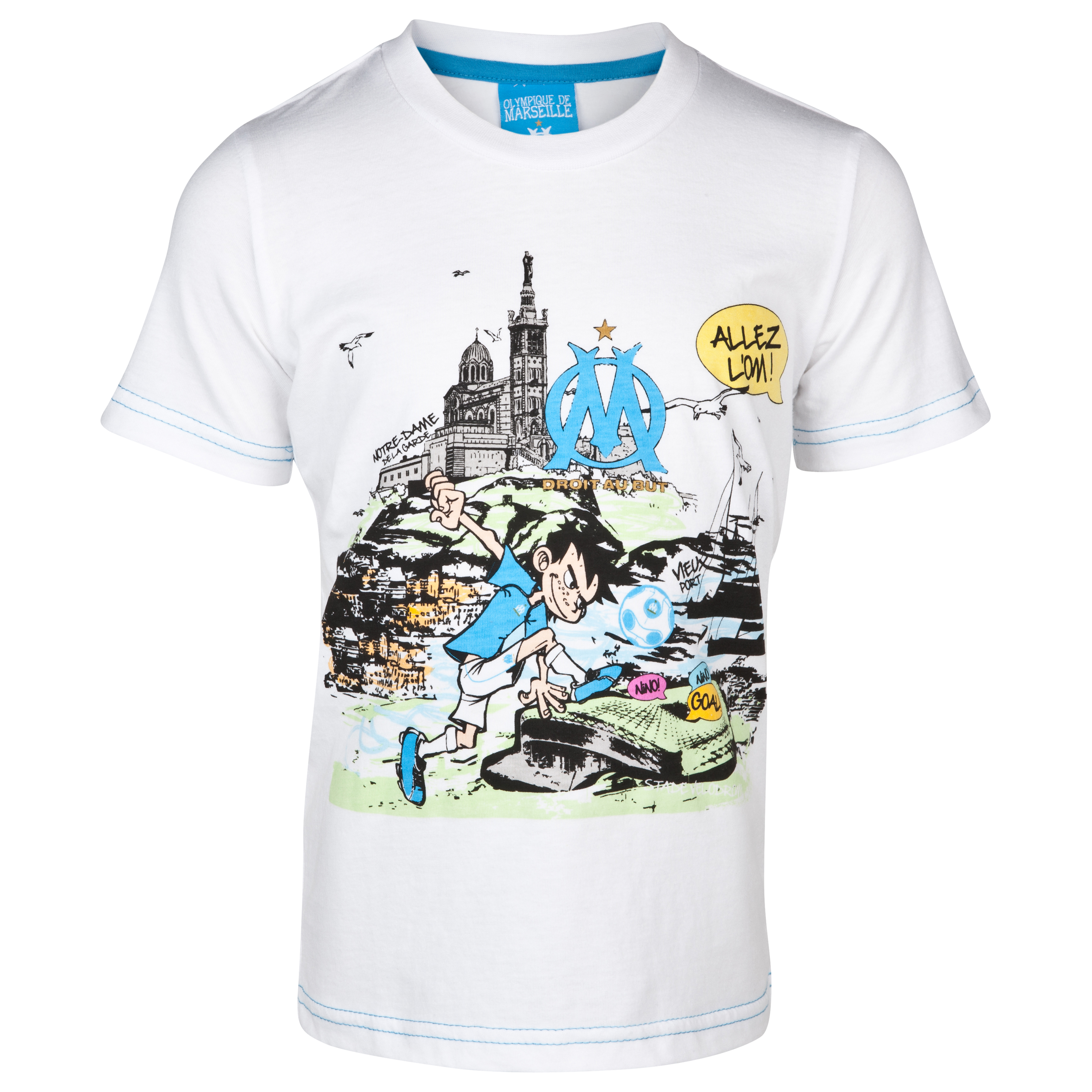 T-shirt Nino Olympique de Marseille - Blanc - Enfant