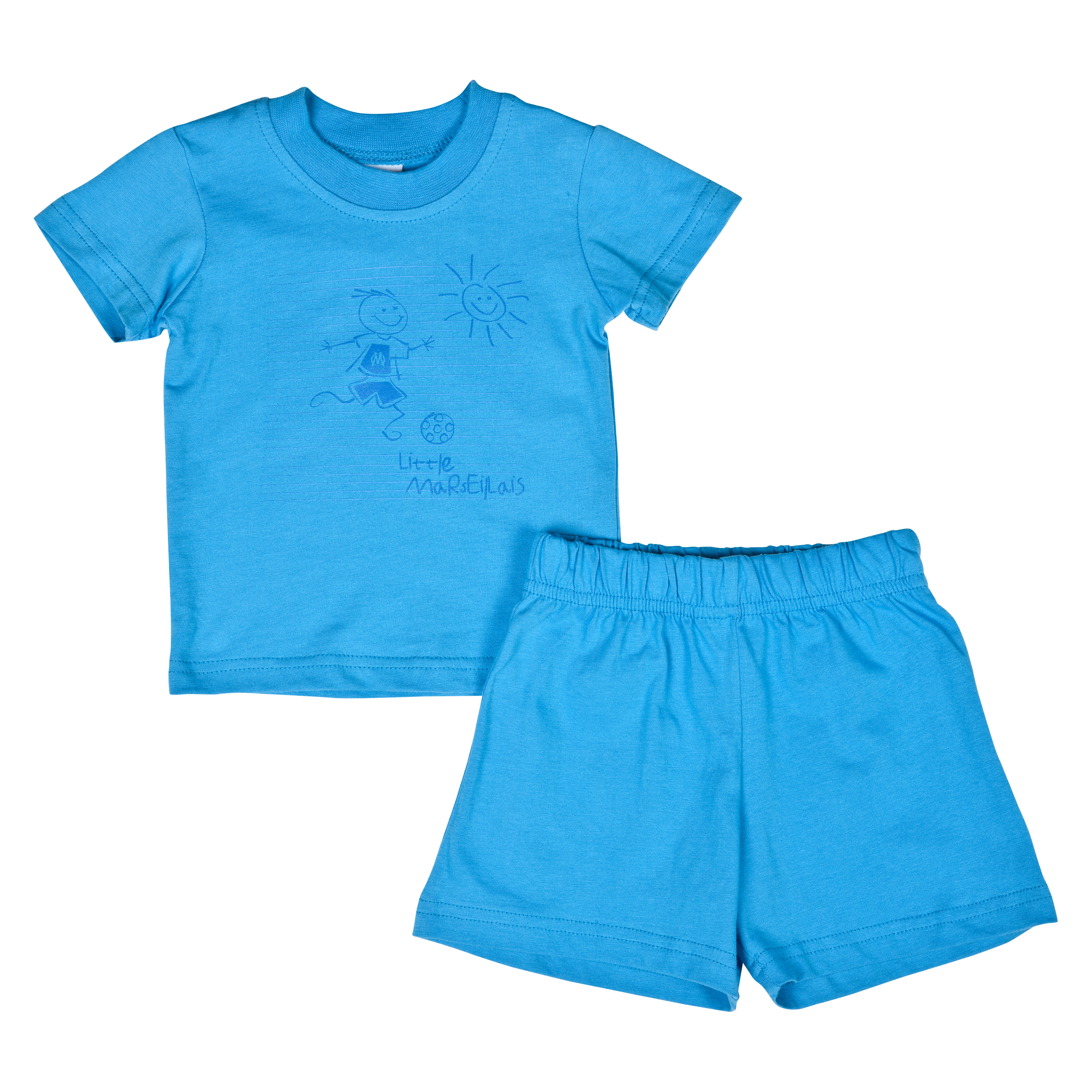 Set T-shirt et Short Olympique de Marseille - Bleu - Bébé Garçons