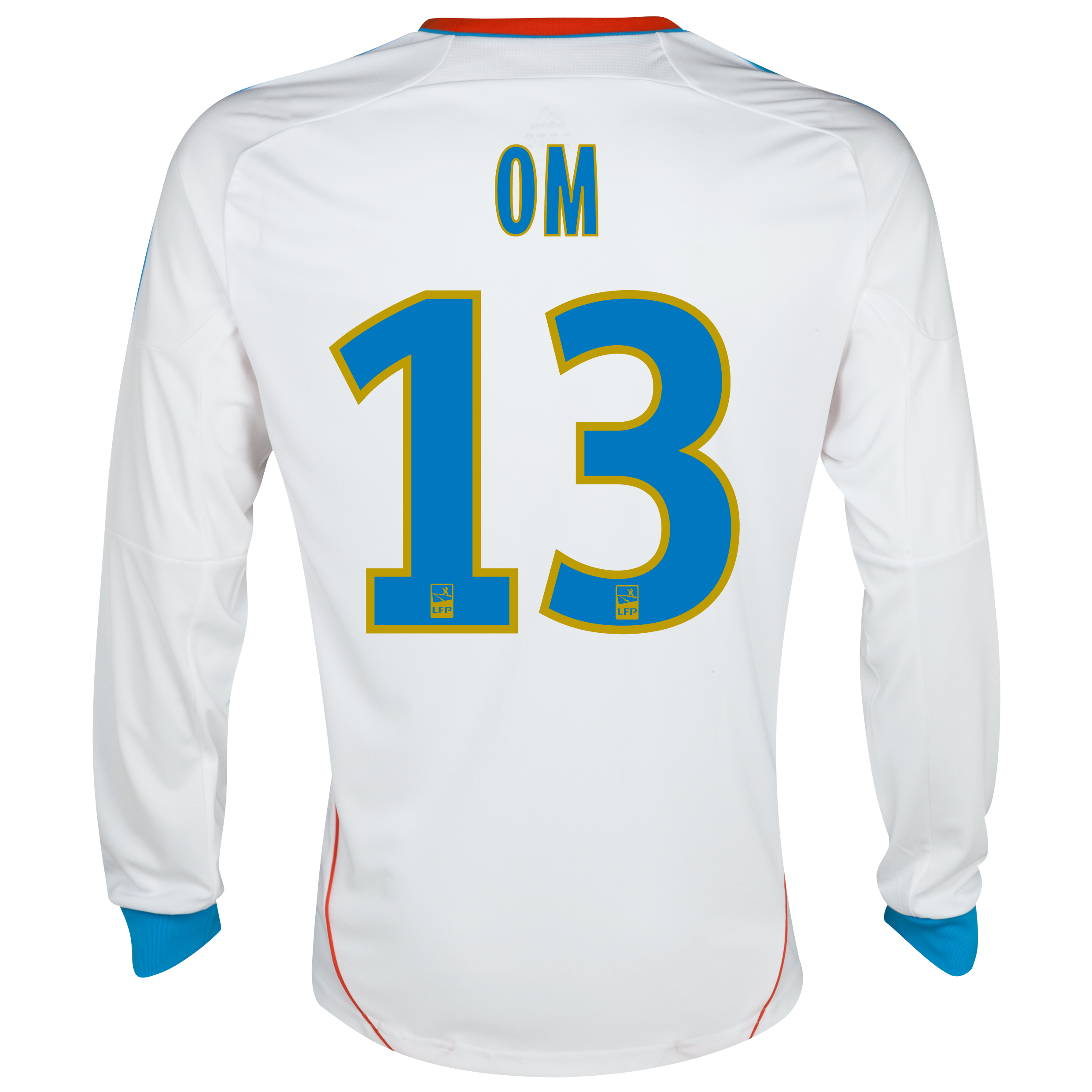 Maillot Domicile Olympique de Marseille 2012/13 - Manches longues avec flocage OM 13 - Homme