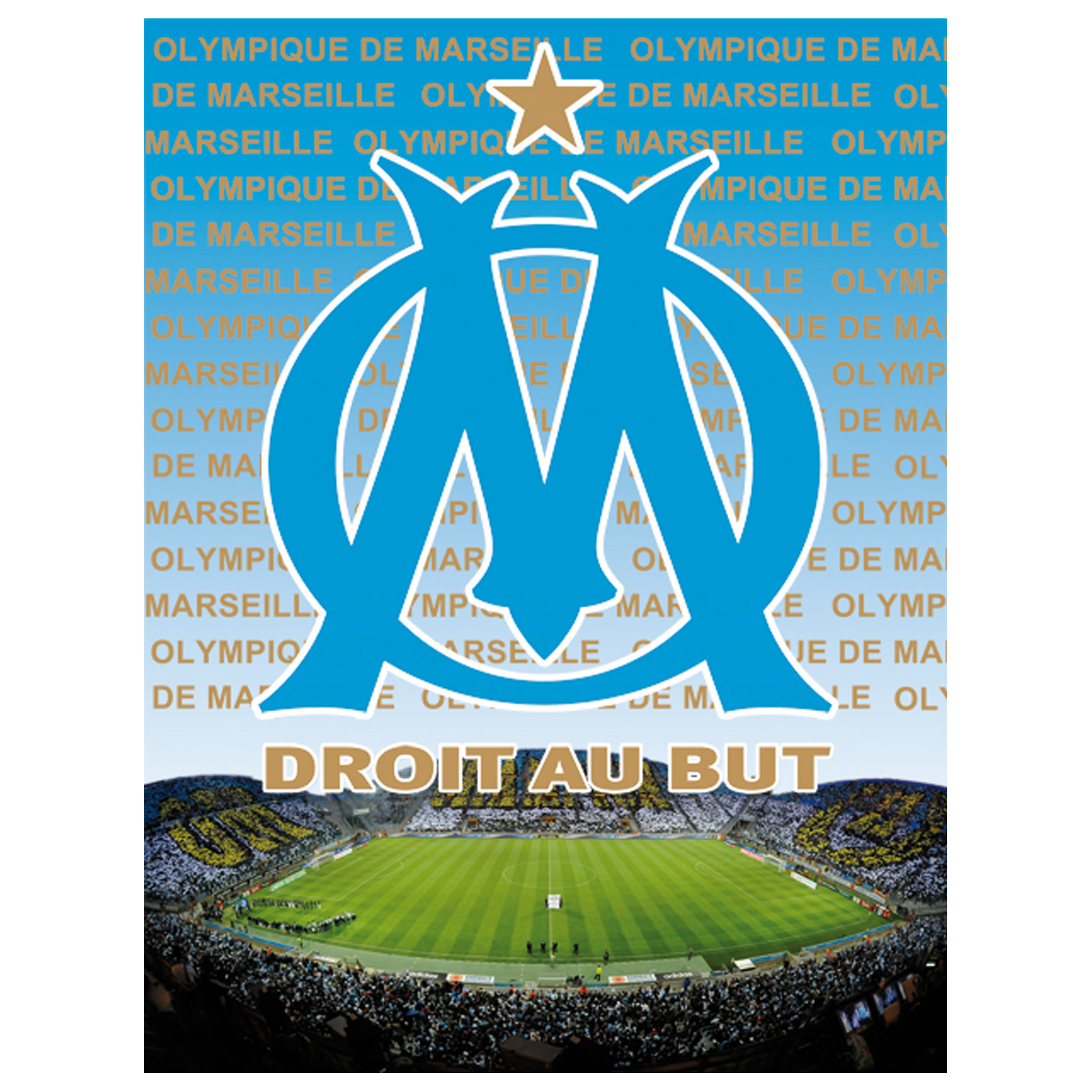Poster 3D 30x40cm Olympique de Marseille