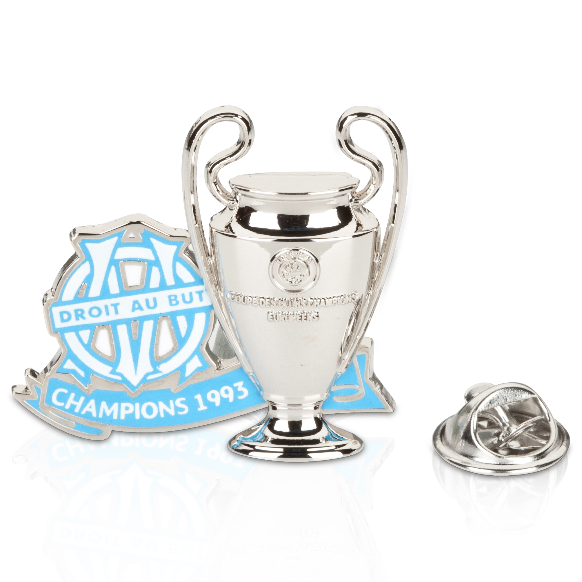 Badge à épingler Ligue des Champioms Vainqueurs 93 Olympique de Marseille