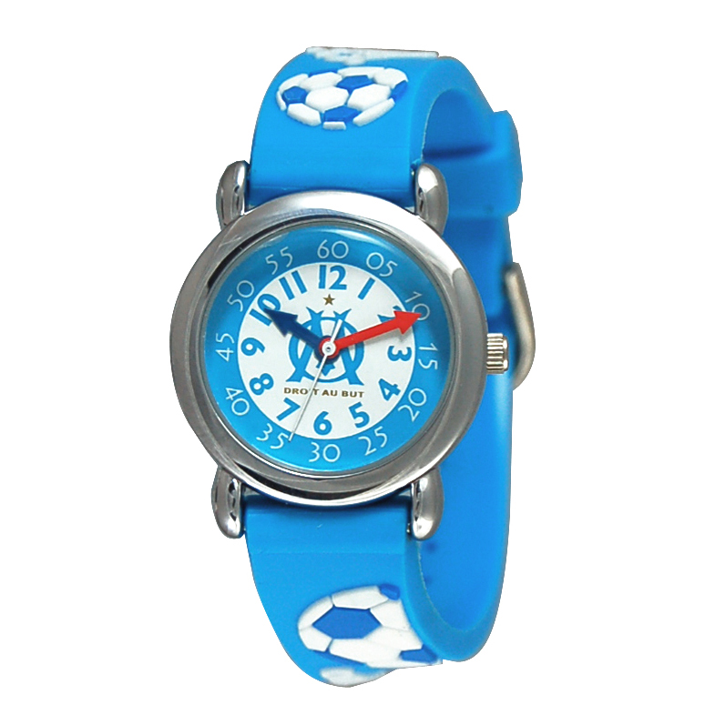 Montre Enfant pour apprendre à lire l'heure Olympique de Marseille