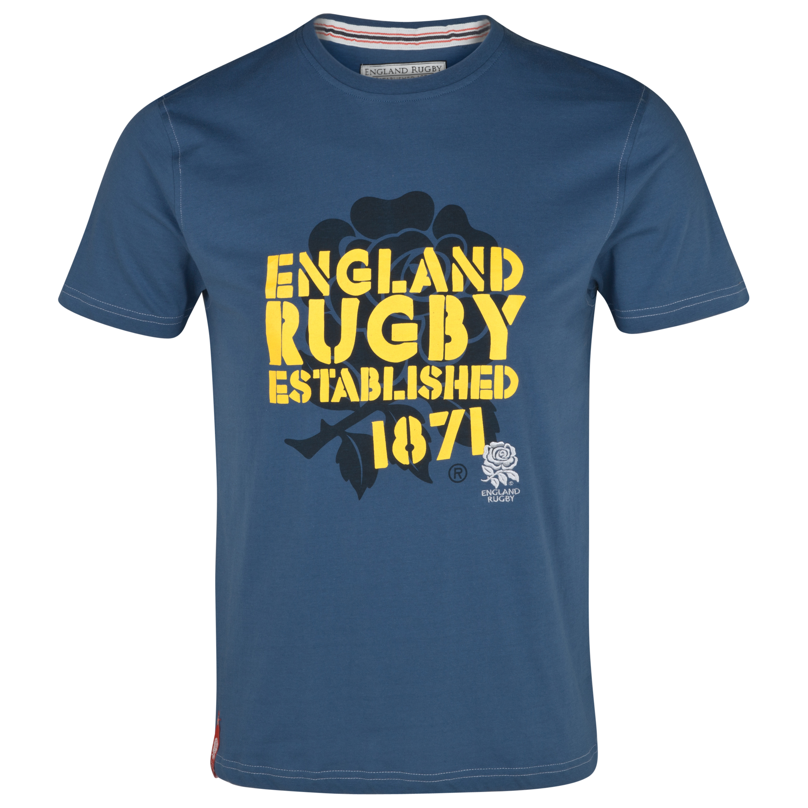 England Rugby Large Logo T-Shirt - Denim Blue
