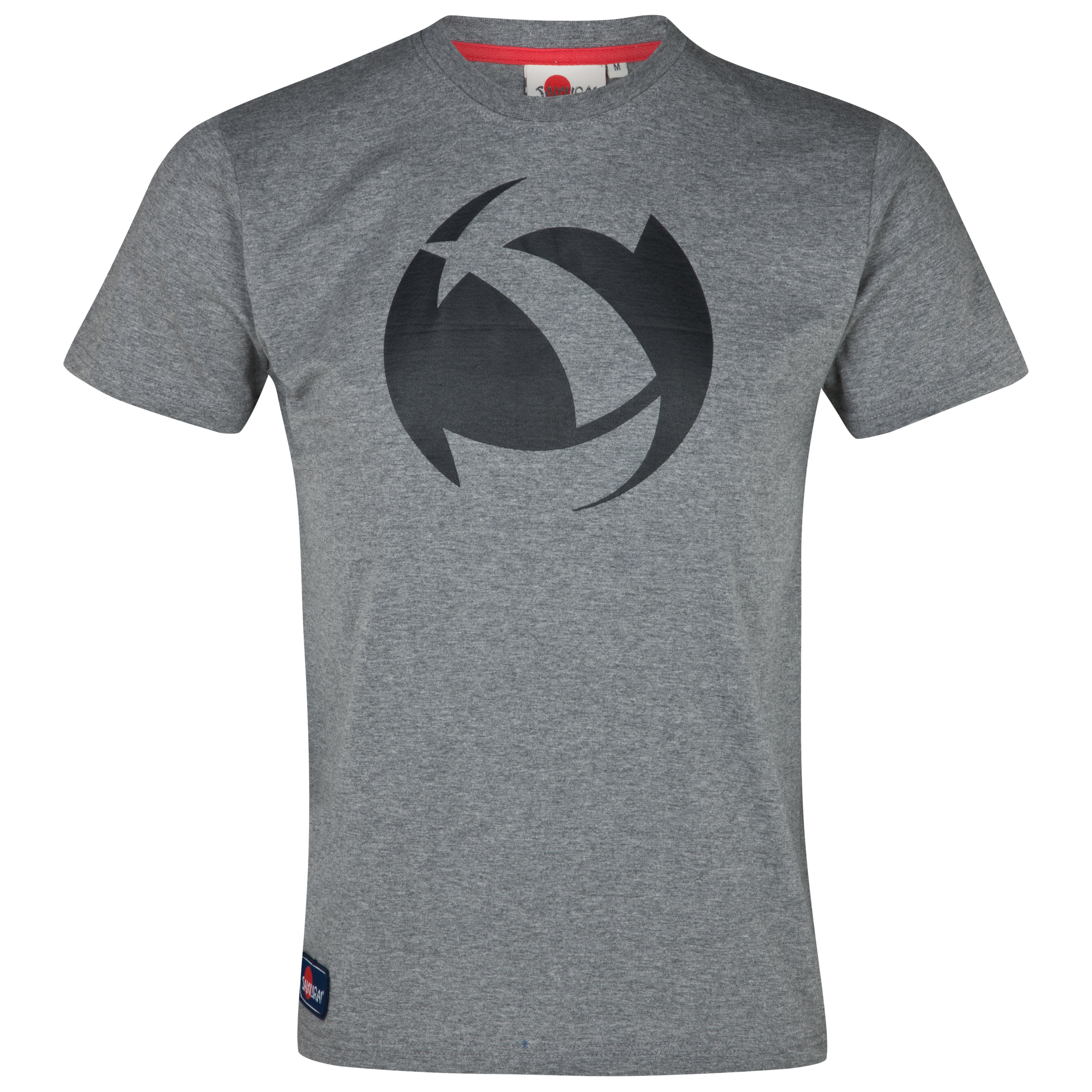 Samurai Rugby Large Logo T Shirt Grey Marl