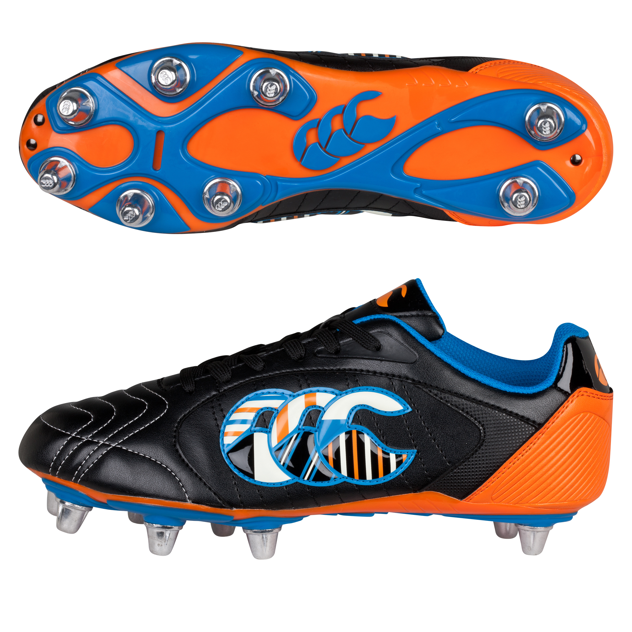 Canterbury Phoenix Lli Club 8 Stud Rugby Boot - Black/Multi