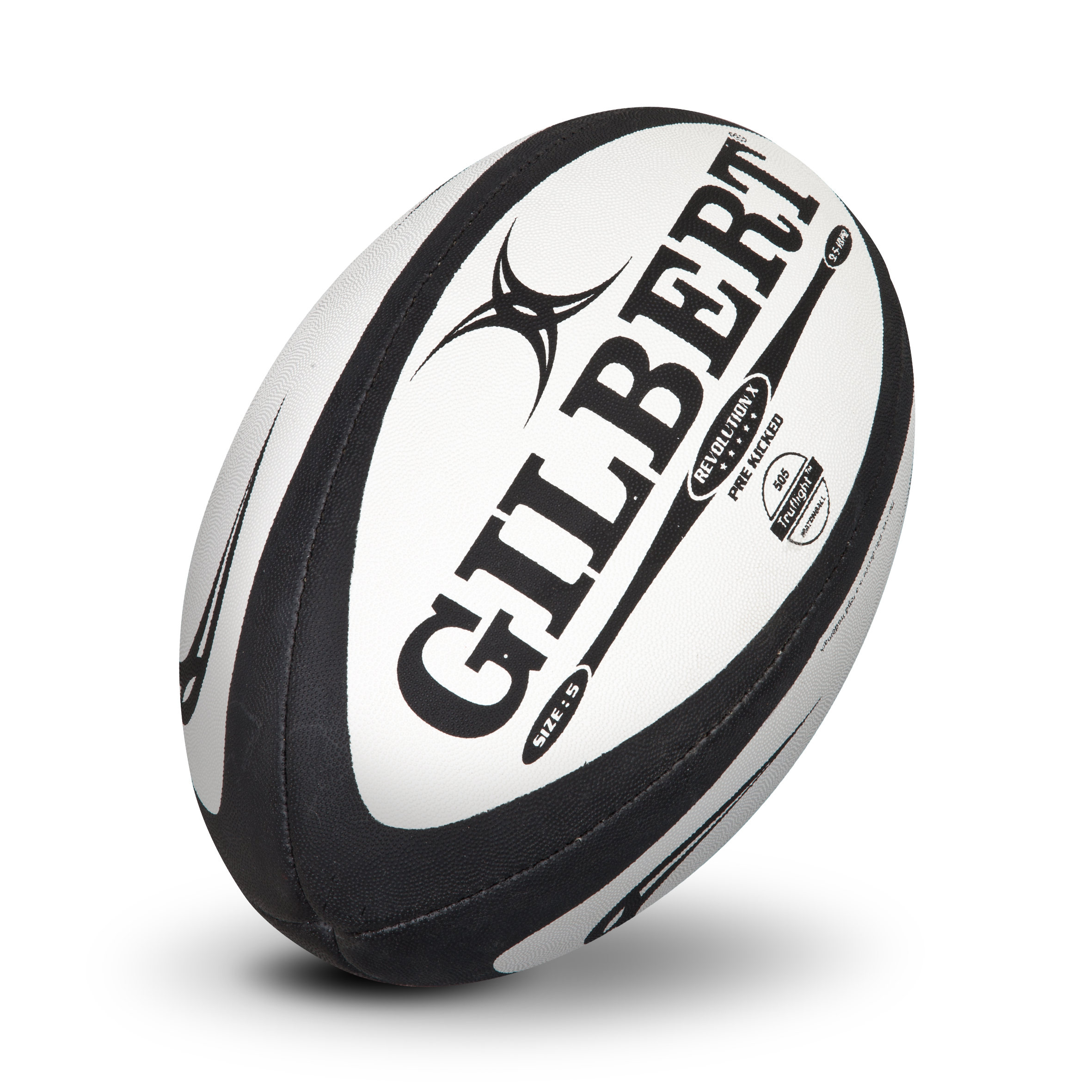 Gilbert Revolution X Rugby Ball - Black - Size 5