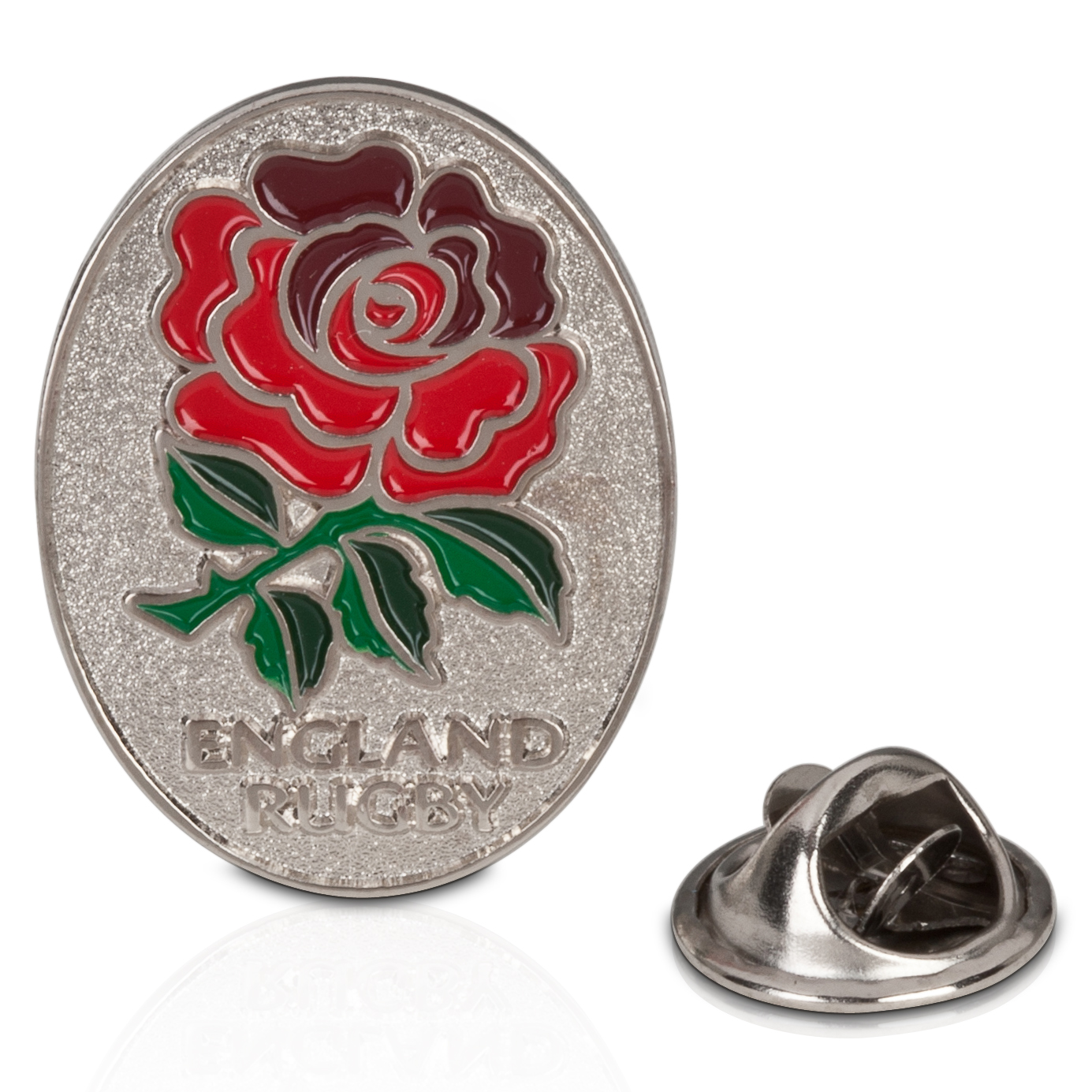 England Rugby Oval Rose Pin Badge
