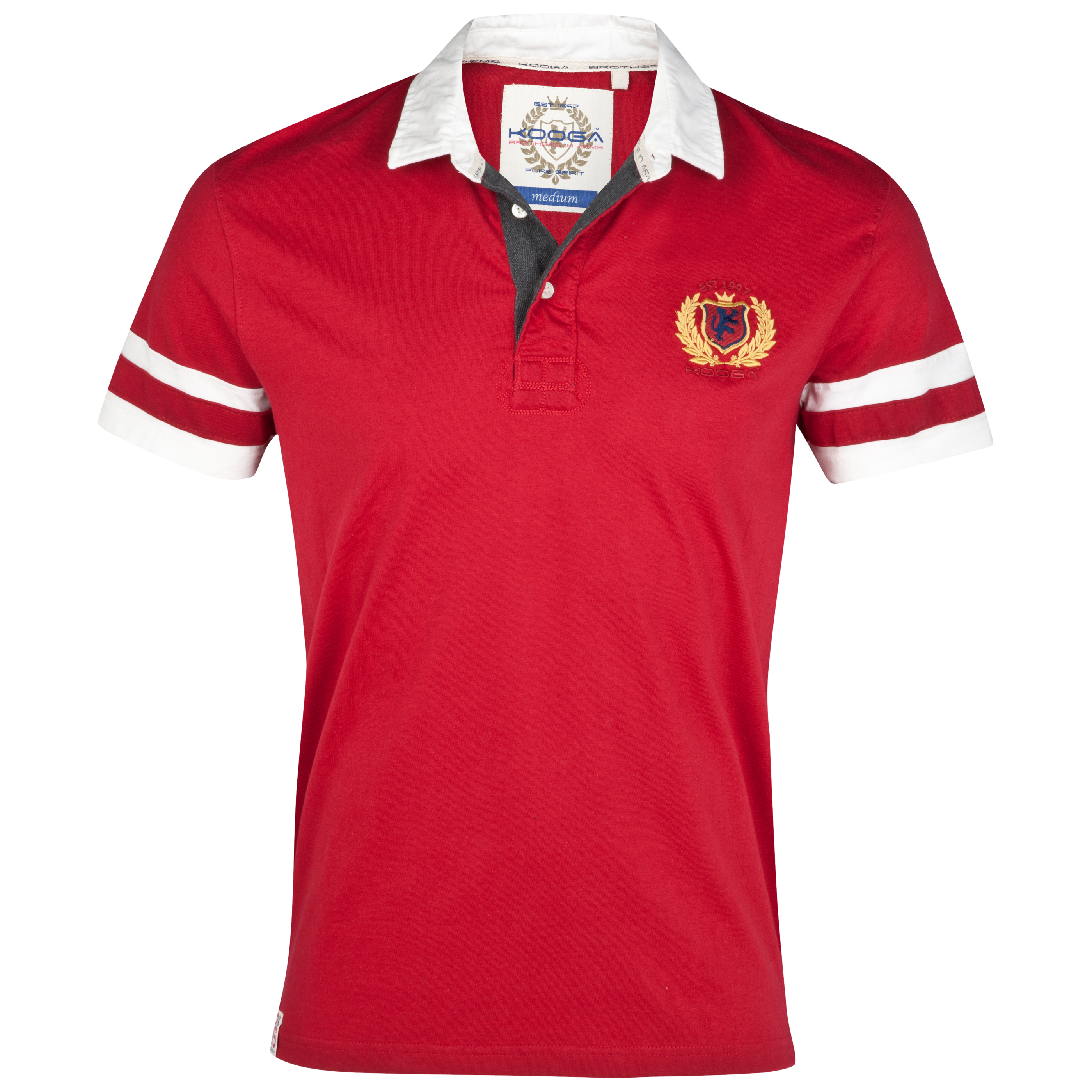 Kooga Rugby Shirt - Dark Red/Charcoal